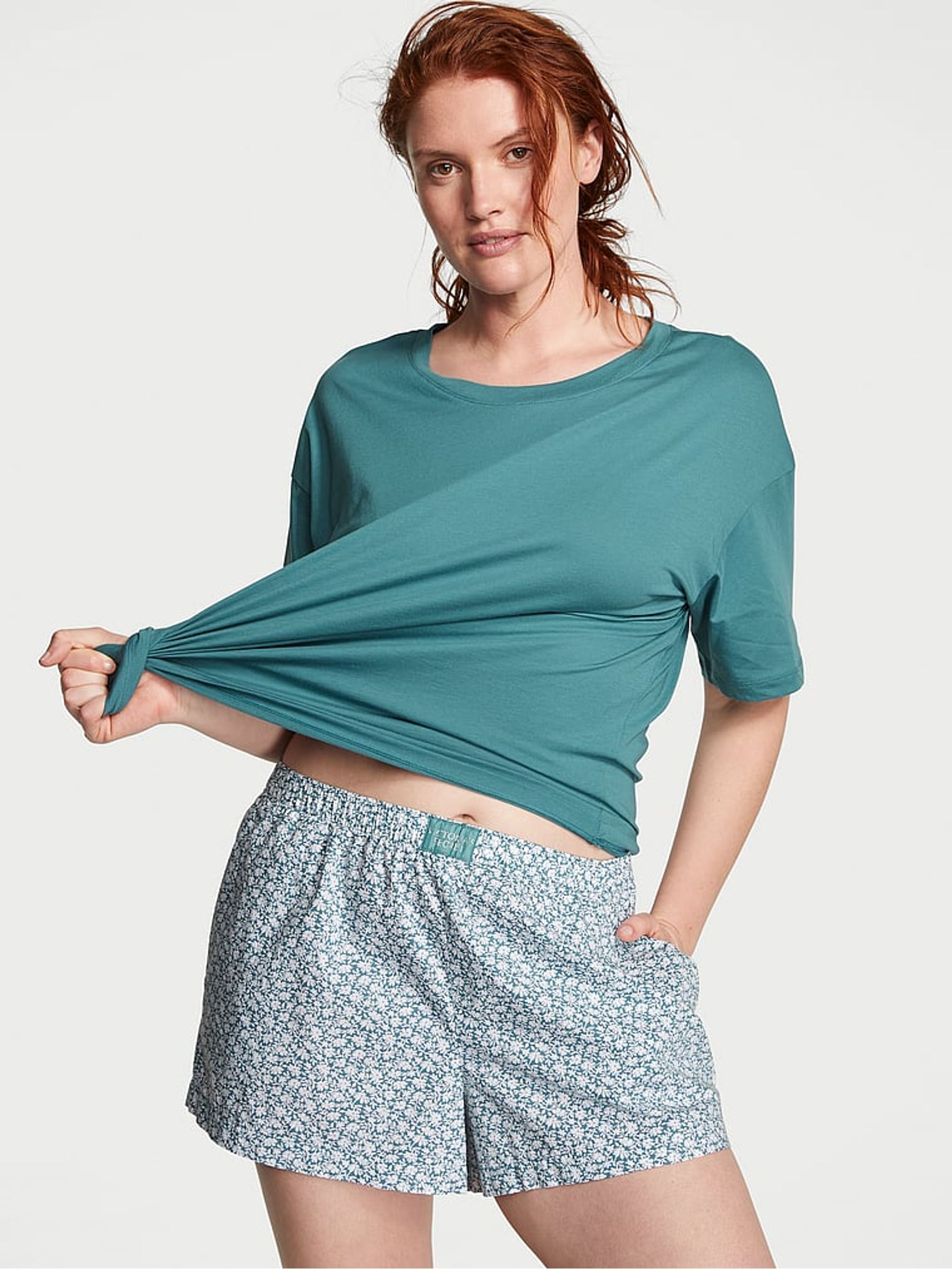 French Sage Green Ditsy Floral Short Pyjamas - Image 1 of 3