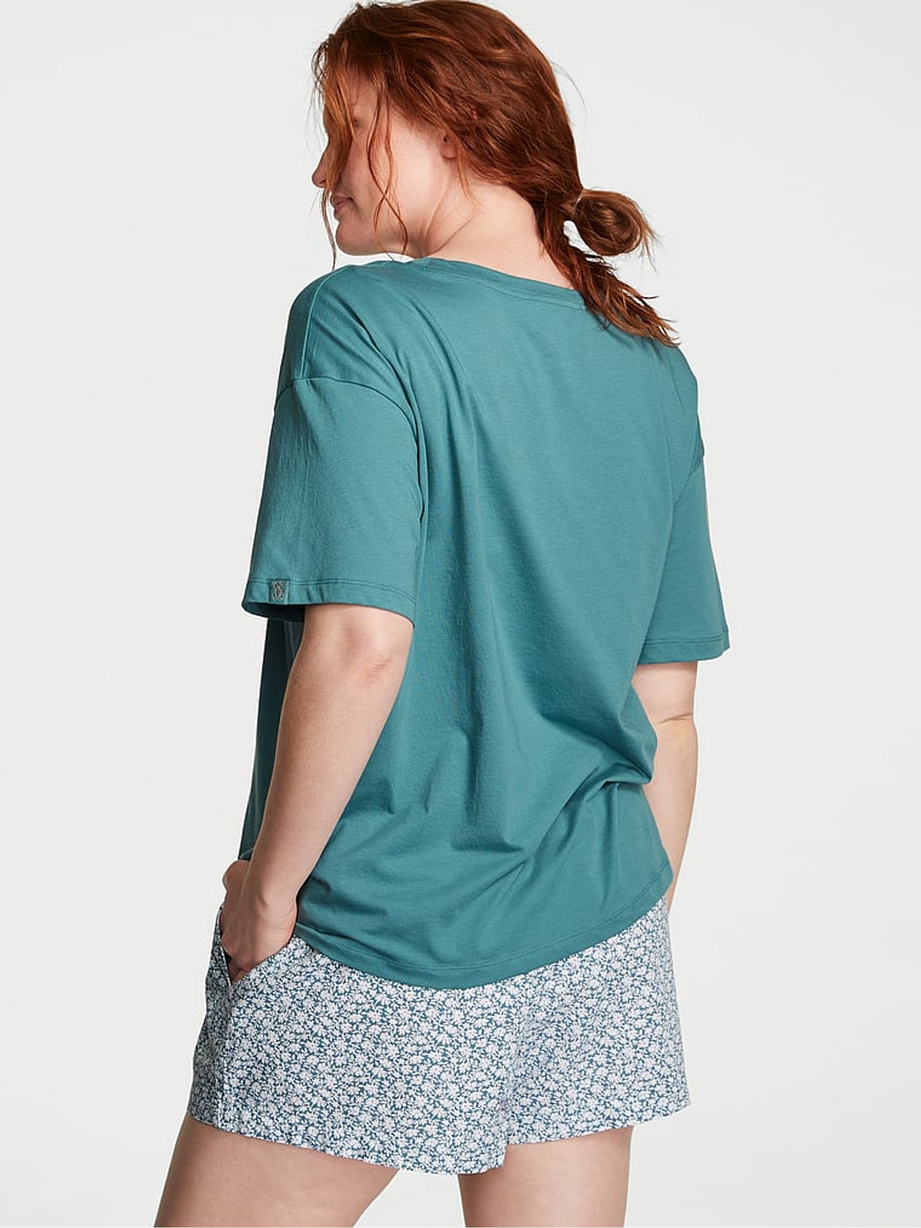 French Sage Green Ditsy Floral Short Pyjamas - Image 2 of 3