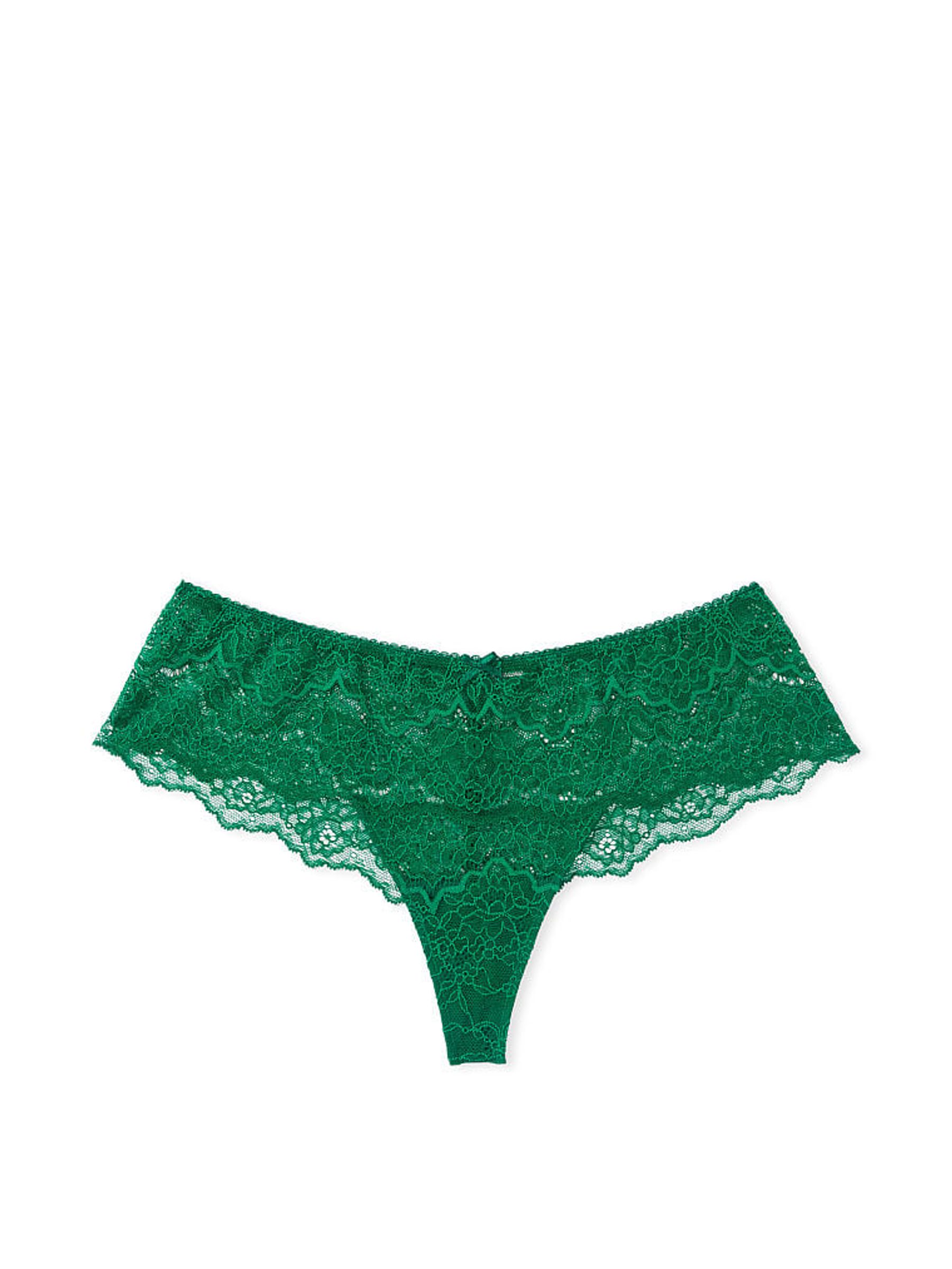 Spruce Green Lace Hipster Thong Knickers - Image 3 of 3
