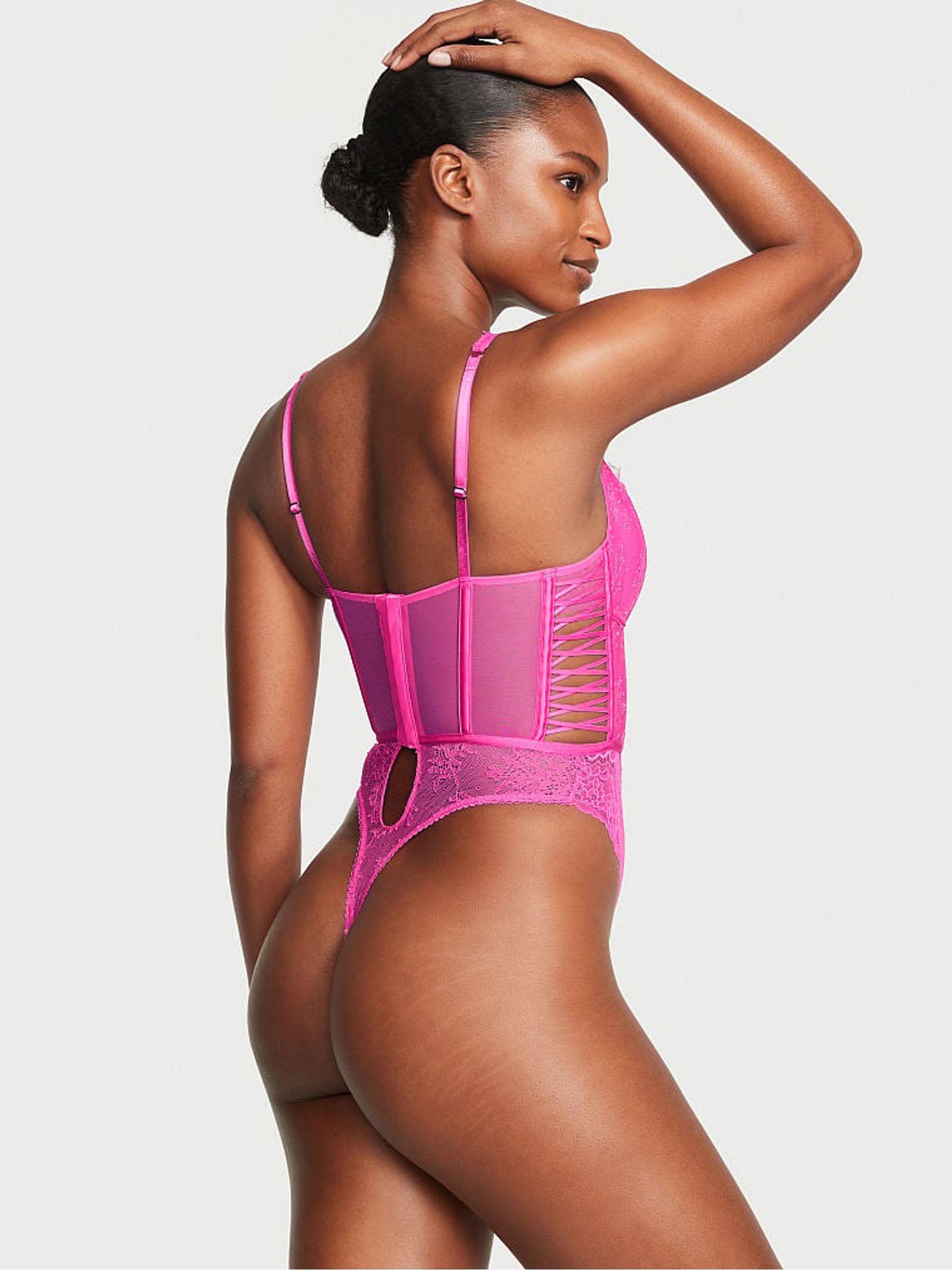 Summer Pink Lace Bodysuit - Image 2 of 3