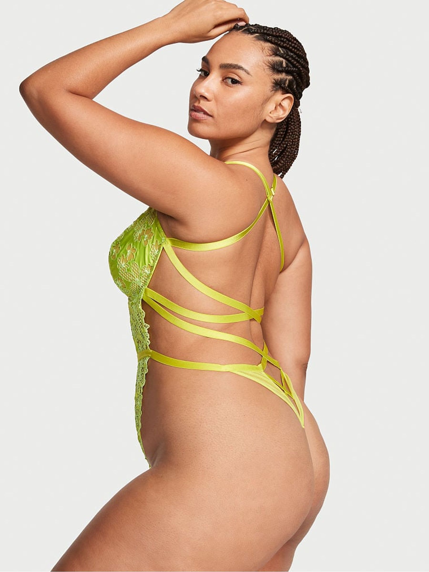 Limelight Green Floral Embroidered Bodysuit - Image 2 of 3
