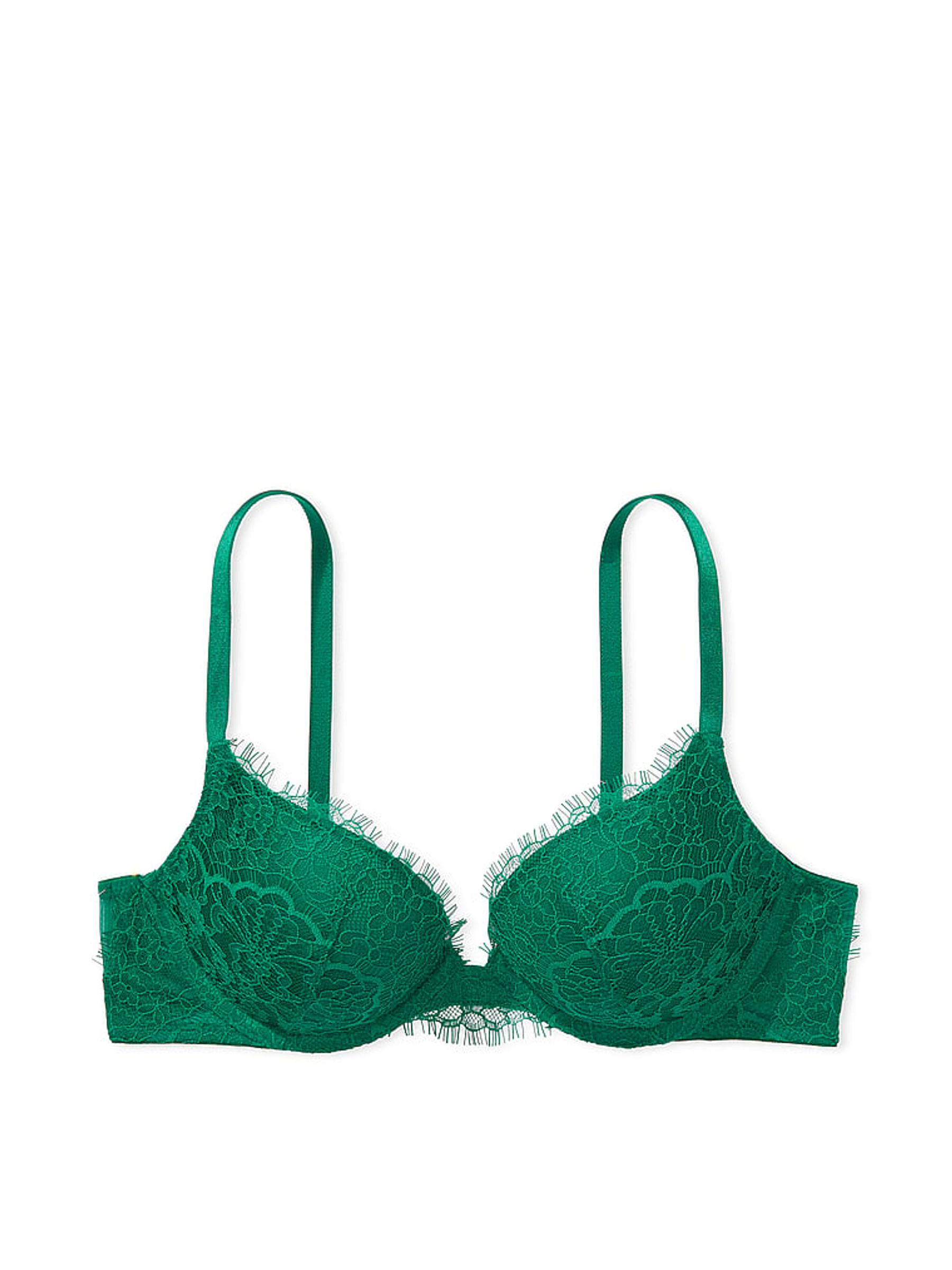 Spruce Green Lace Push Up Bra - Image 3 of 3