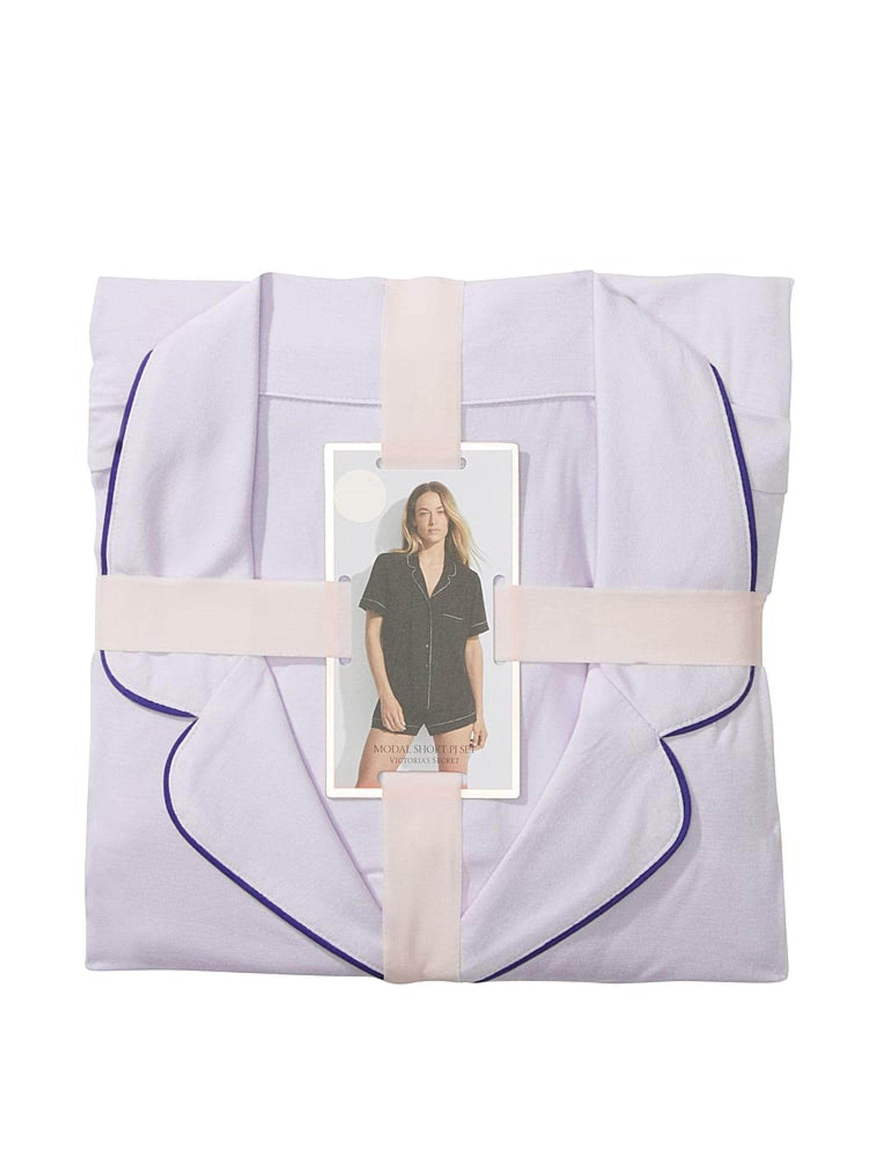 Lucky Lilac Purple Modal Short Pyjamas - Image 4 of 4