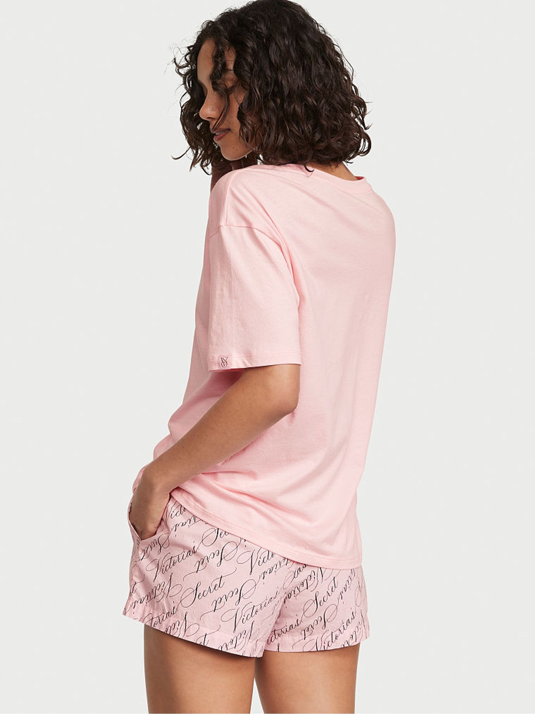 Pretty Blossom Pink Script Short Pyjamas - Image 2 of 4