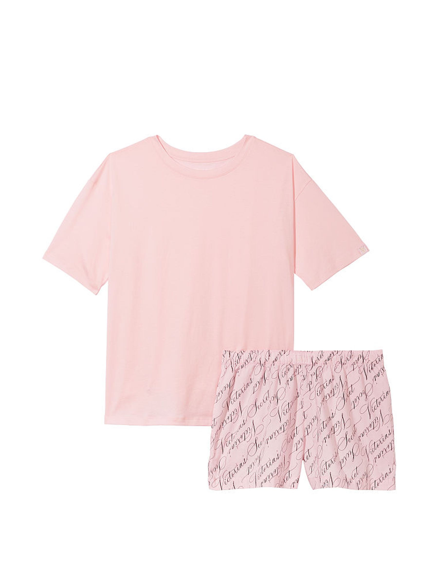 Pretty Blossom Pink Script Short Pyjamas - Image 3 of 4