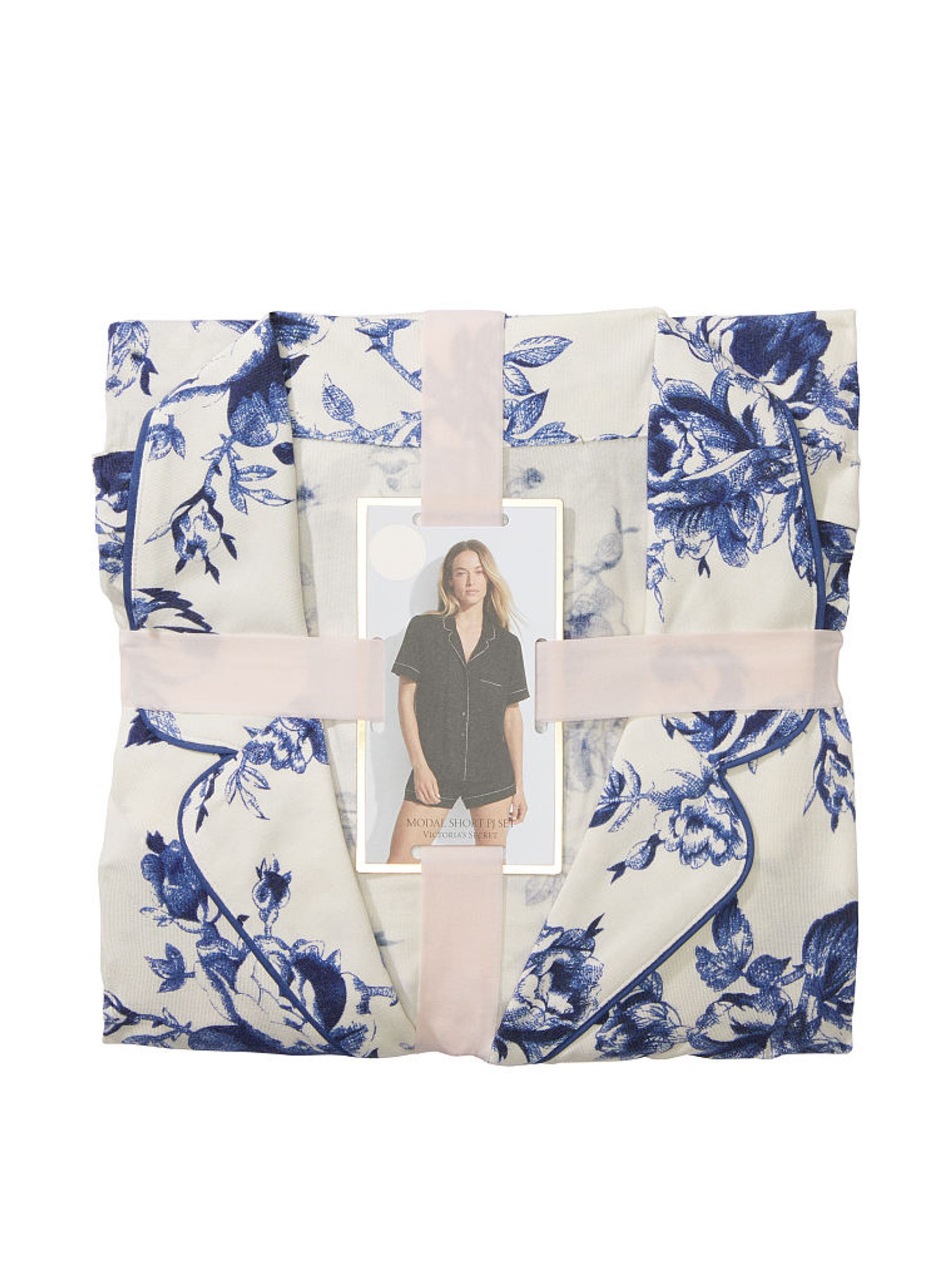 Coconut White Rose Toile Modal Short Pyjamas - Image 4 of 5
