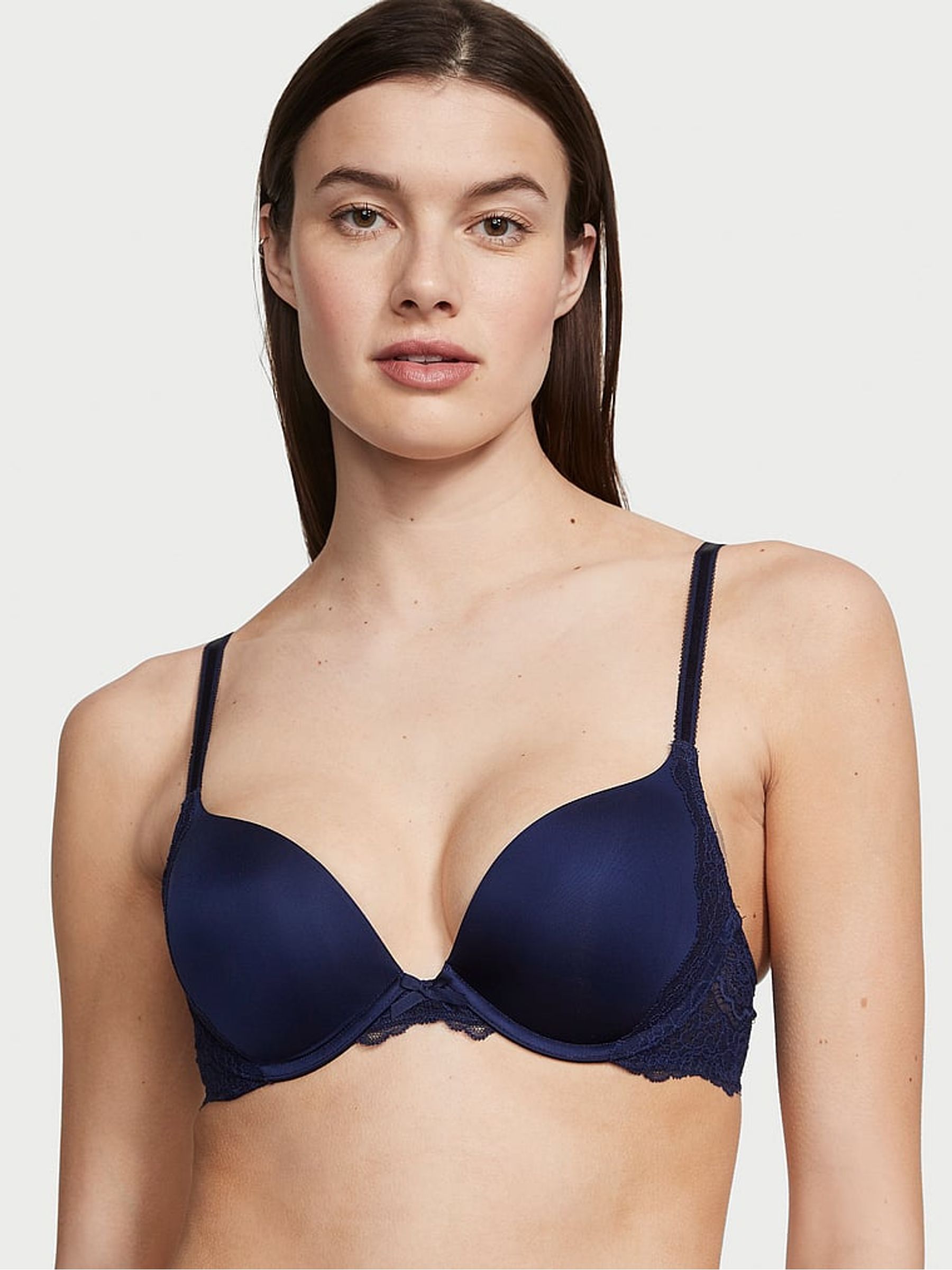 Ensign Navy Blue Smooth Push Up Bra - Image 1 of 3