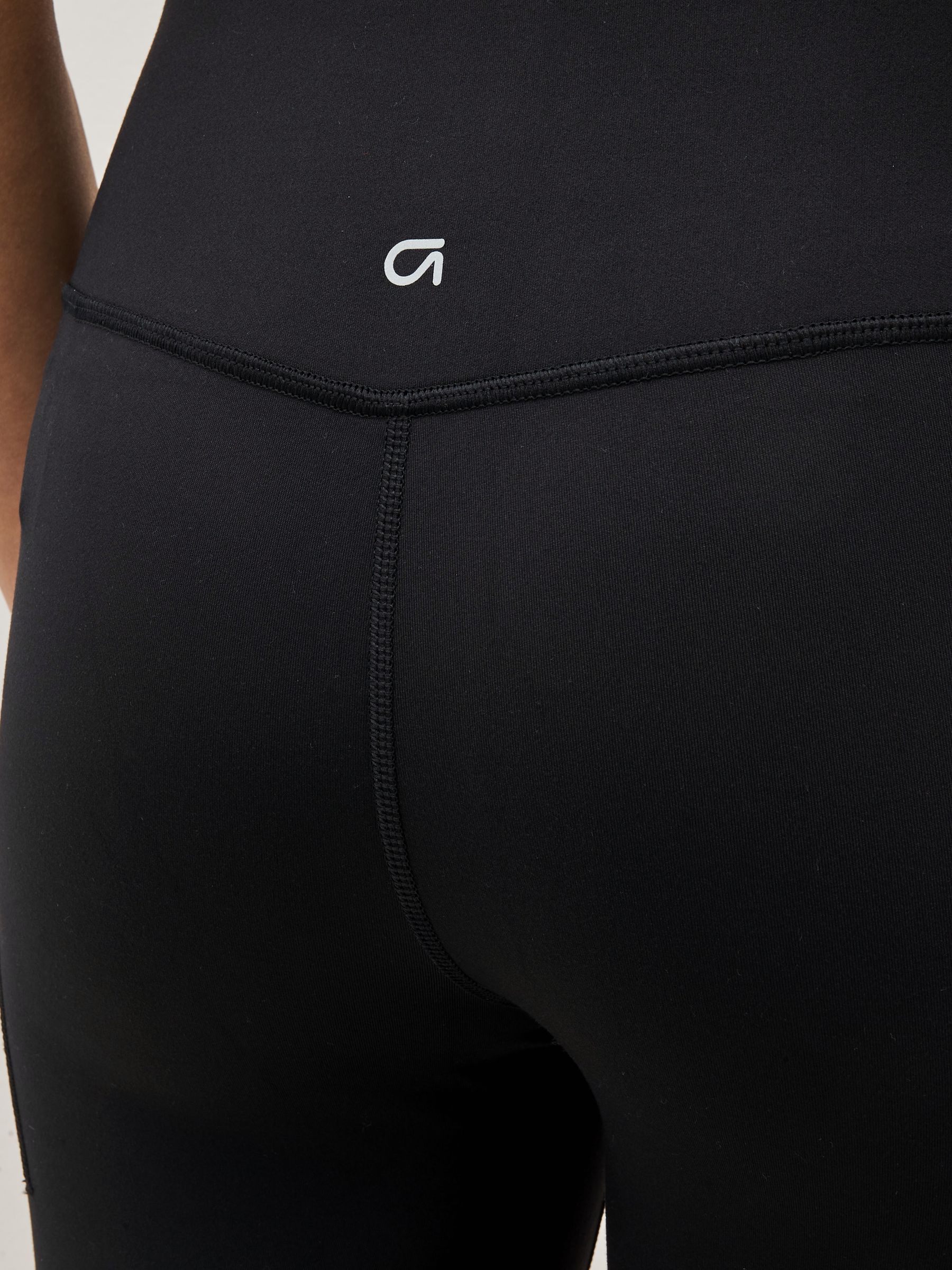 Black 7/8 Length High Waisted Power Stretch Leggings - Image 3 of 7