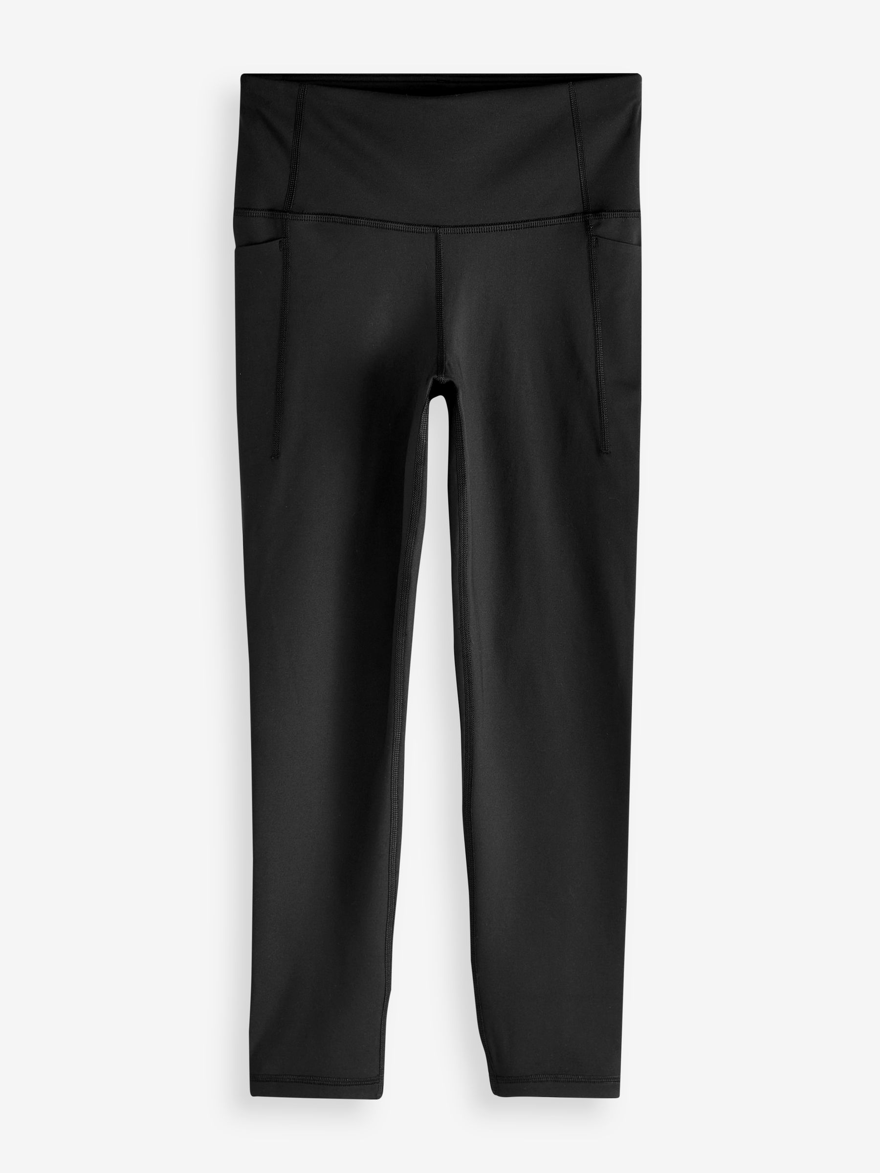 Black 7/8 Length High Waisted Power Stretch Leggings - Image 7 of 7