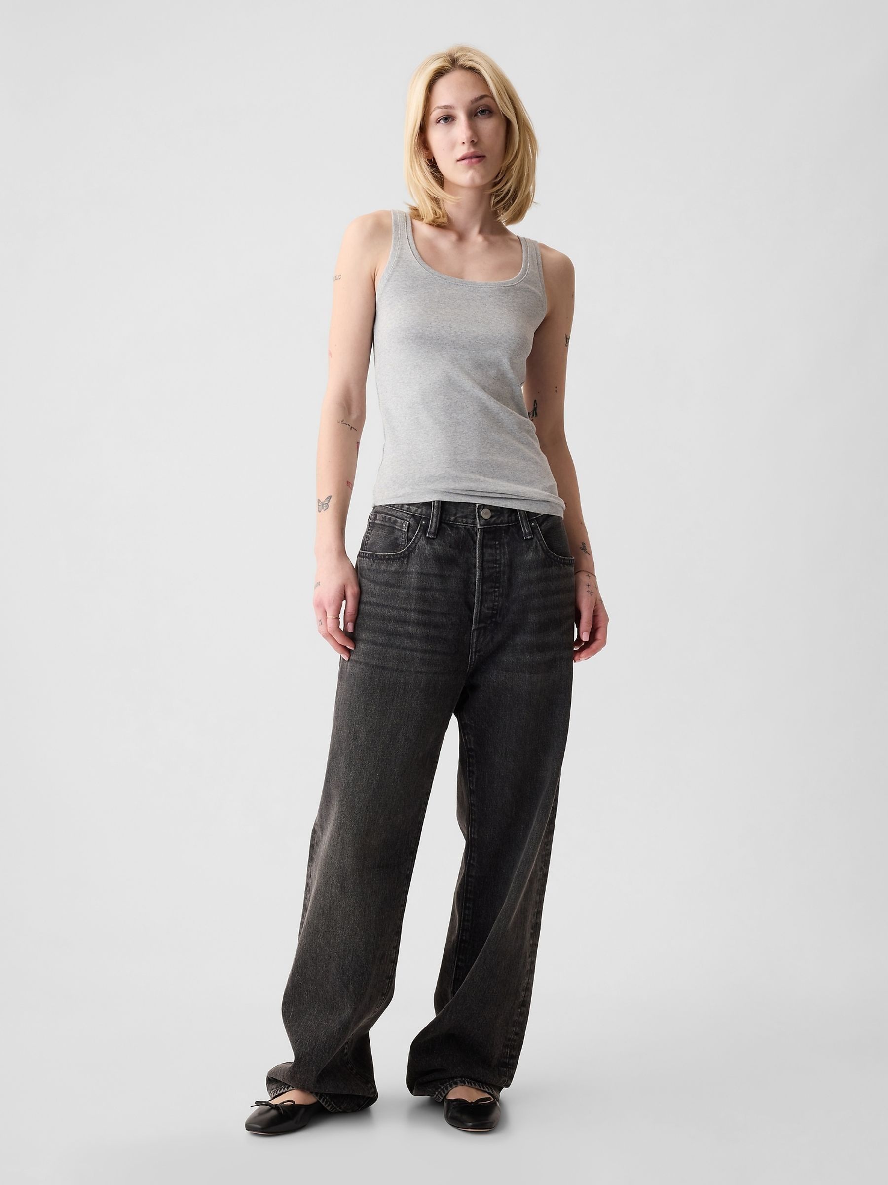 Grey Modern Cotton-Modal Vest - Image 1 of 3