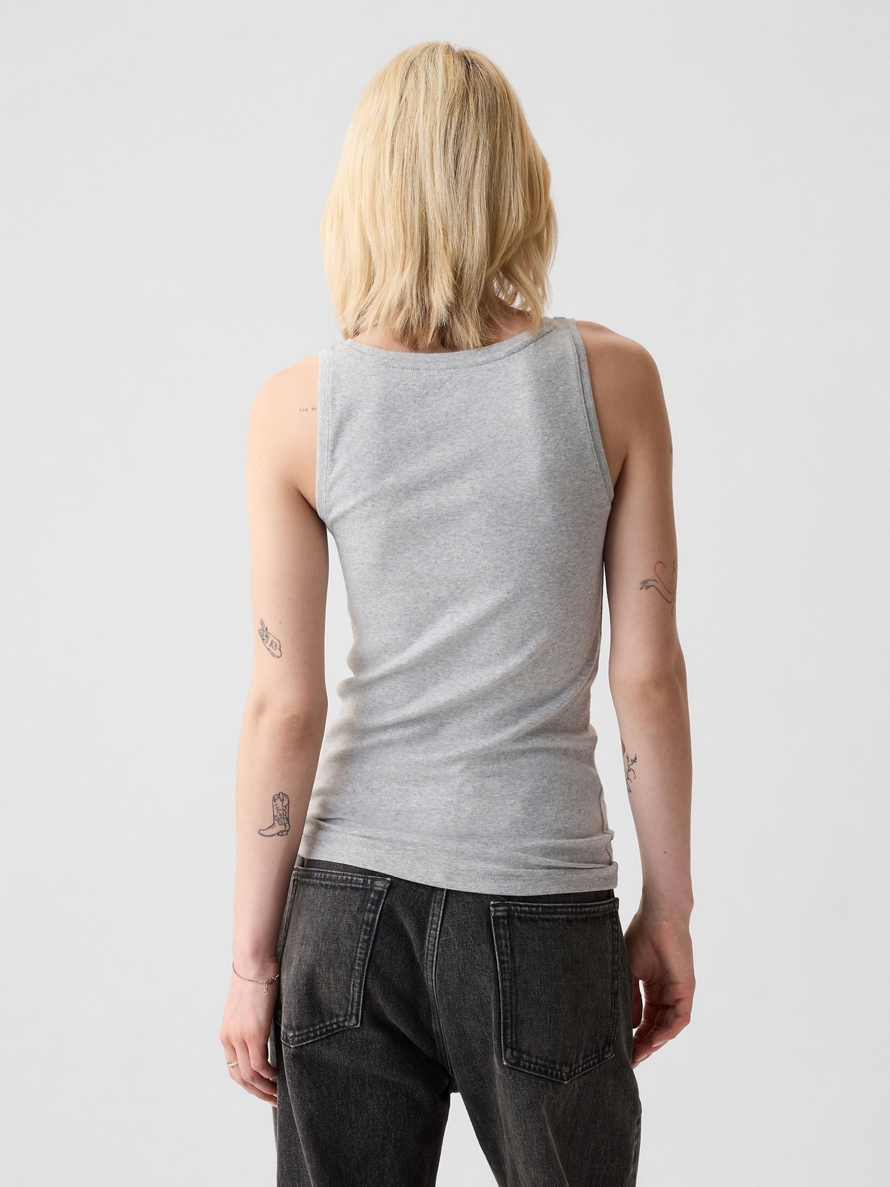 Grey Modern Cotton-Modal Vest - Image 2 of 3