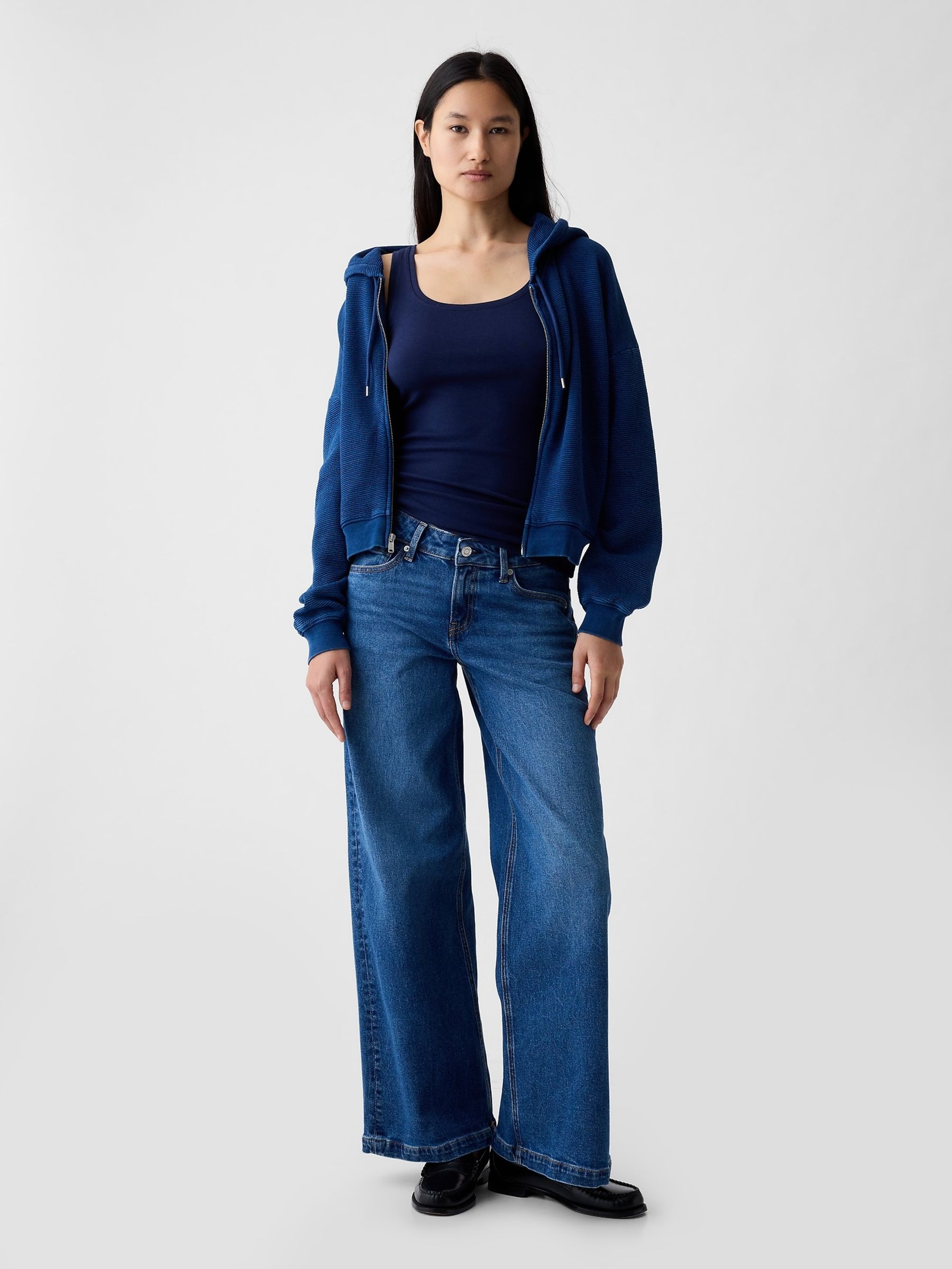 Navy Blue Modern Cotton-Modal Vest - Image 3 of 4