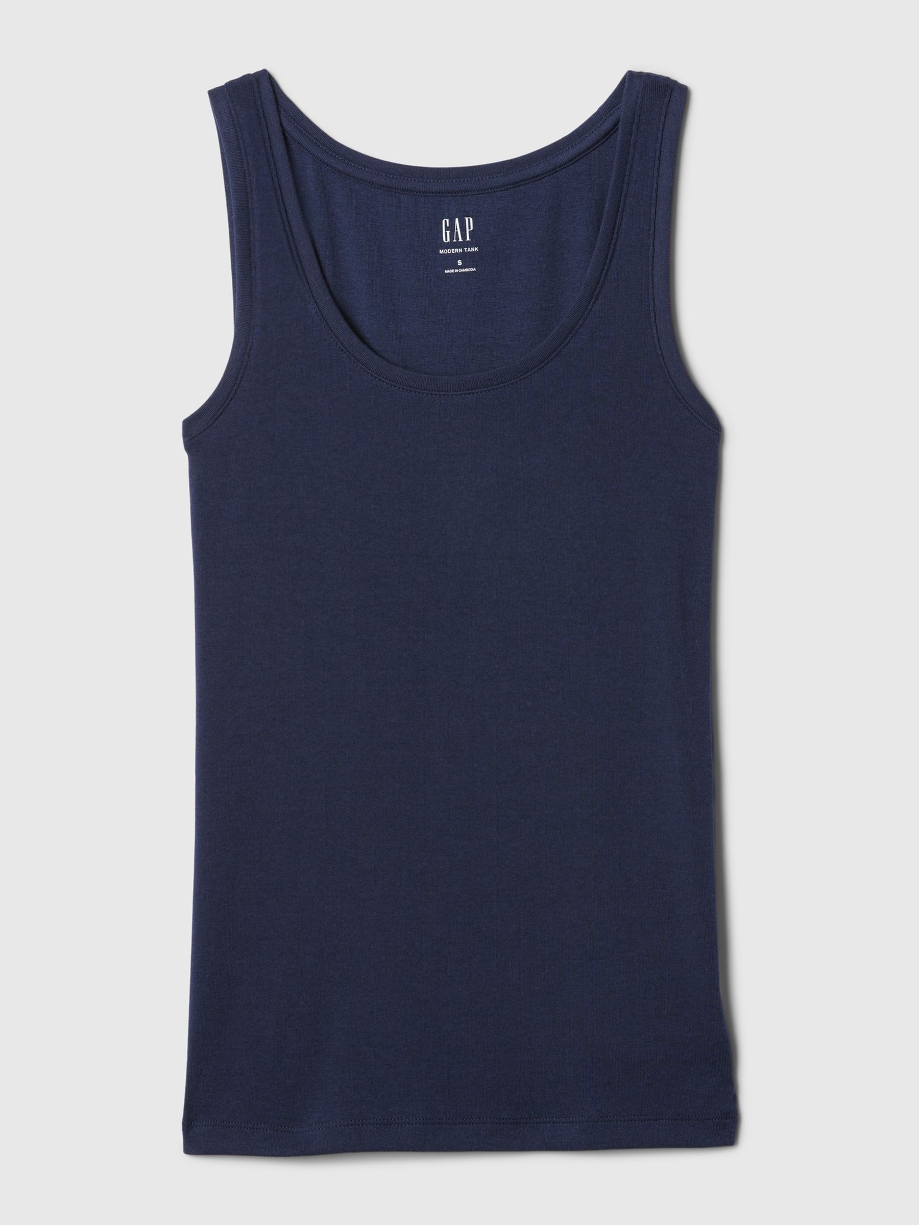 Navy Blue Modern Cotton-Modal Vest - Image 4 of 4
