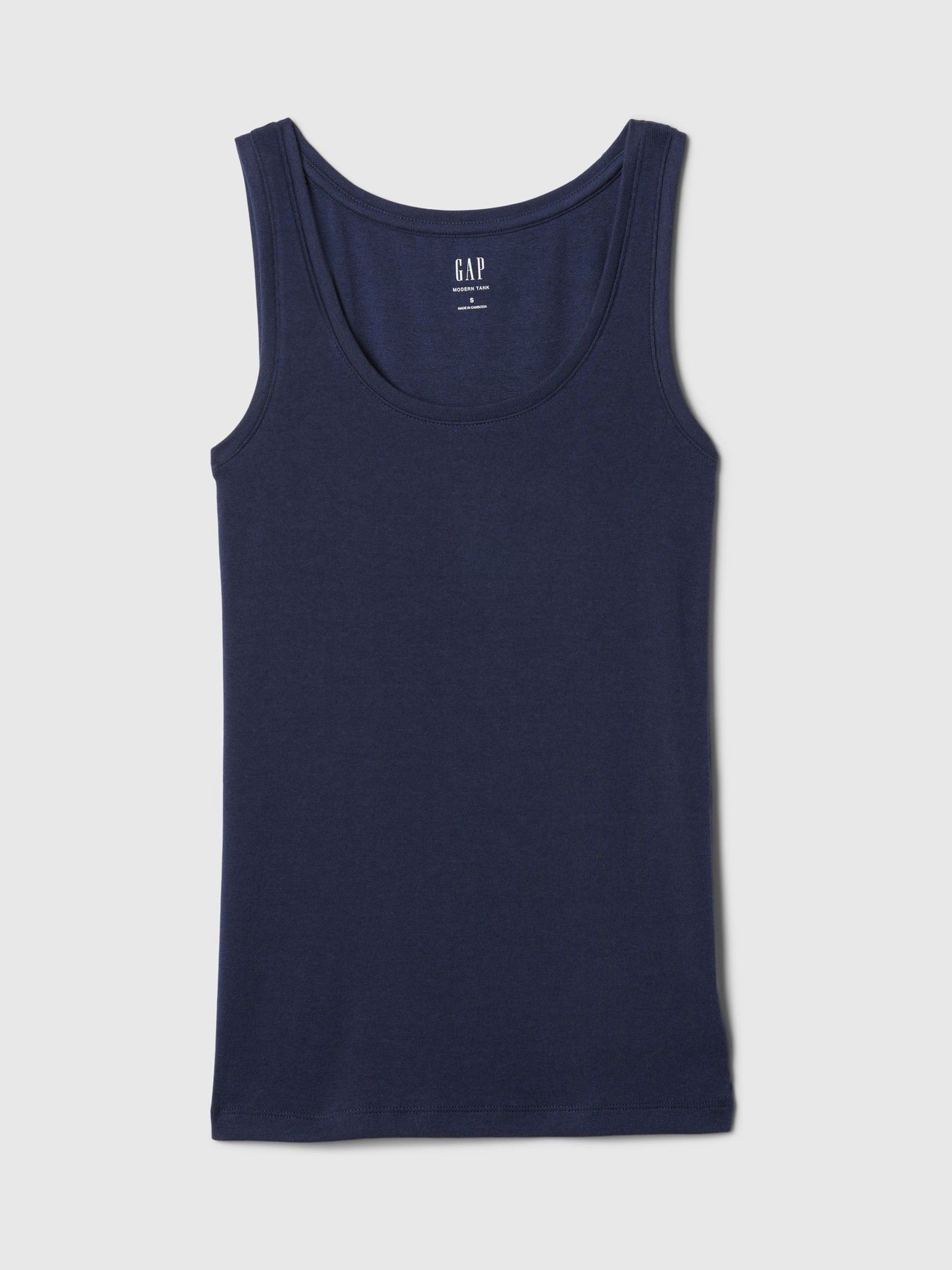 Navy Blue Modern Cotton-Modal Vest - Image 6 of 6 Navy Blue Modern Cotton-Modal Vest - Image 6 of 6