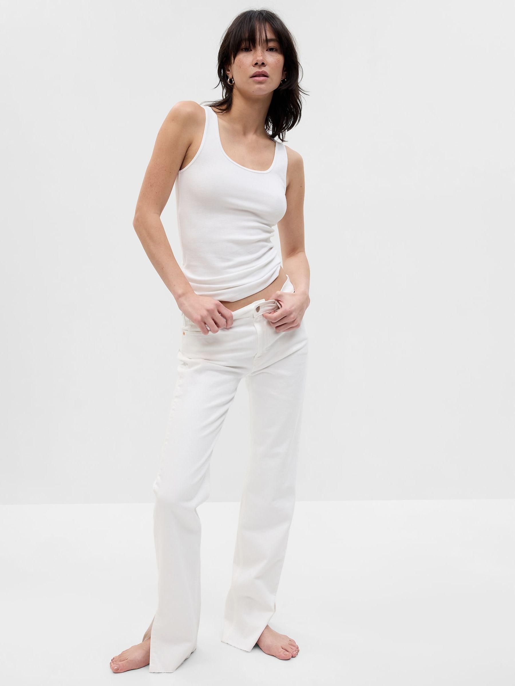 White Modern Cotton-Modal Vest - Image 7 of 7