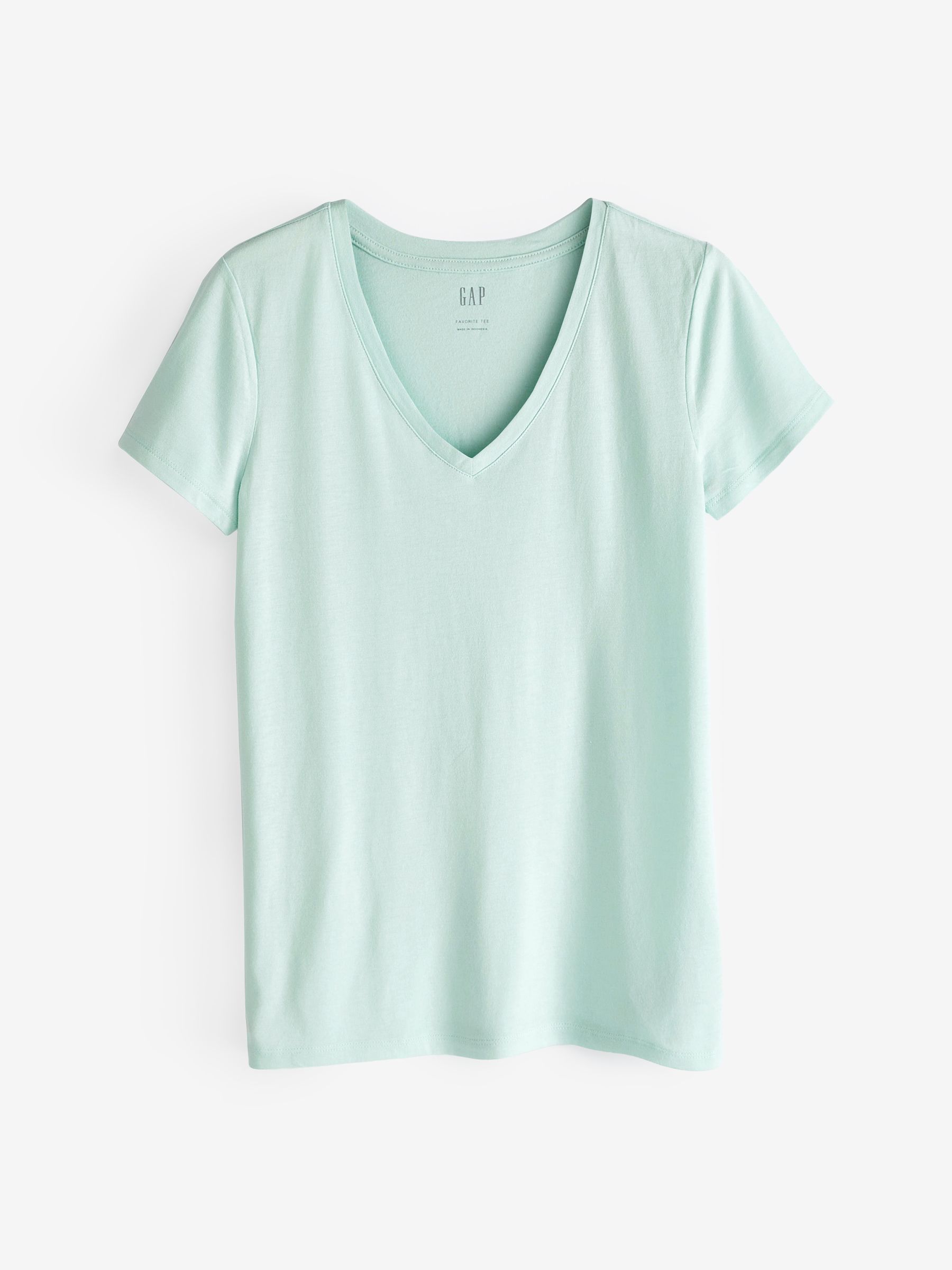 Light Blue Favourite Short Sleeve V-Neck T-Shirt - Image 5 of 5