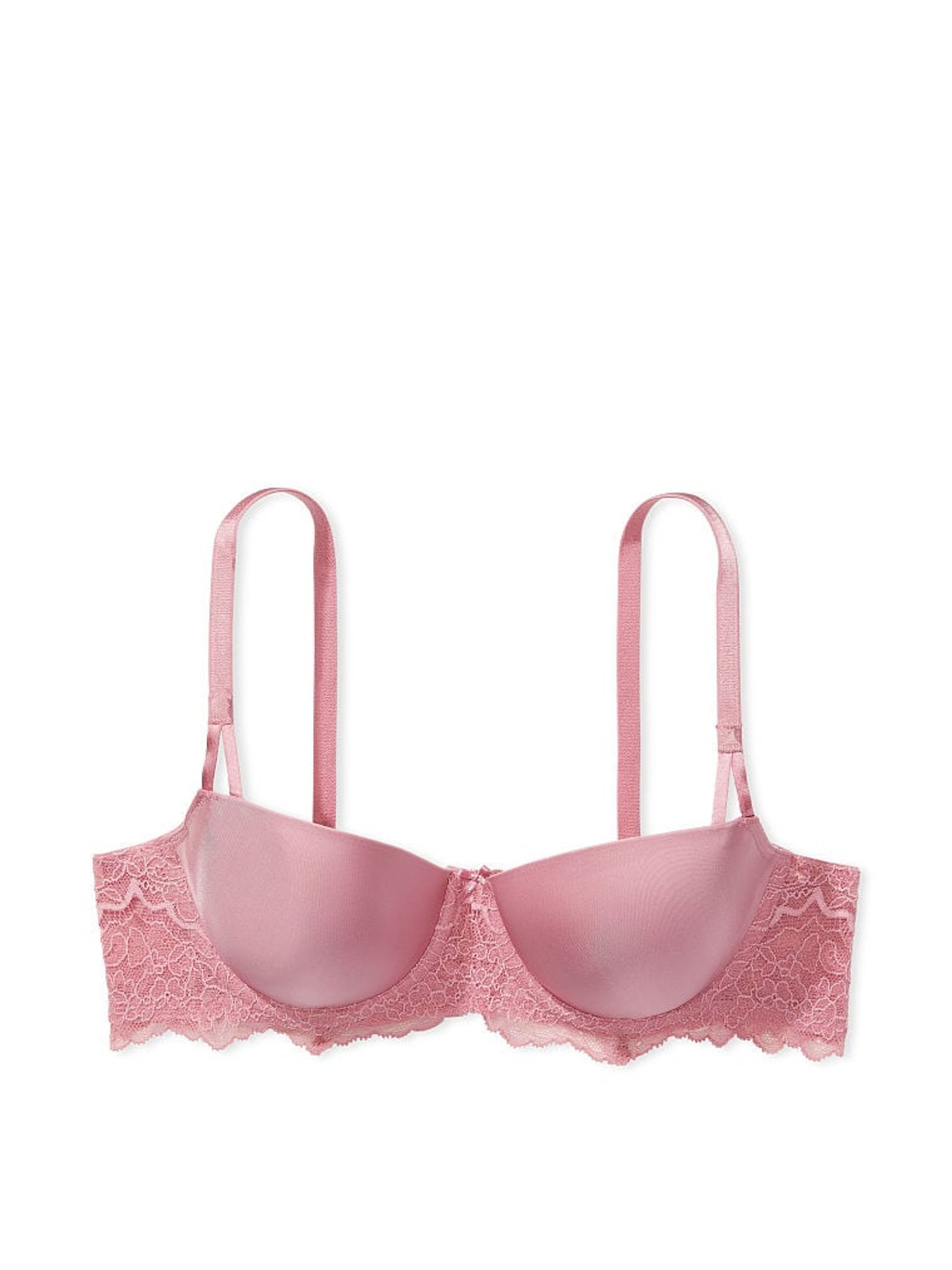 Dusk Mauve Pink Smooth Unlined Balcony Bra - Image 3 of 3