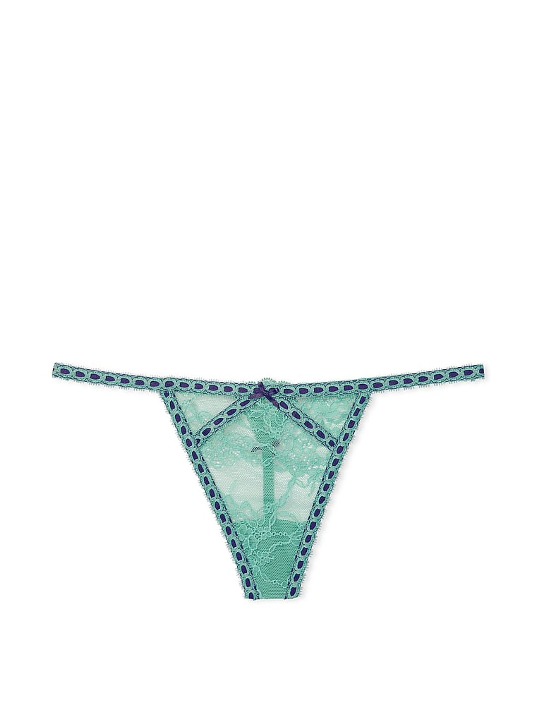 Parasail Green Ribbon Slot G String Knickers - Image 3 of 3