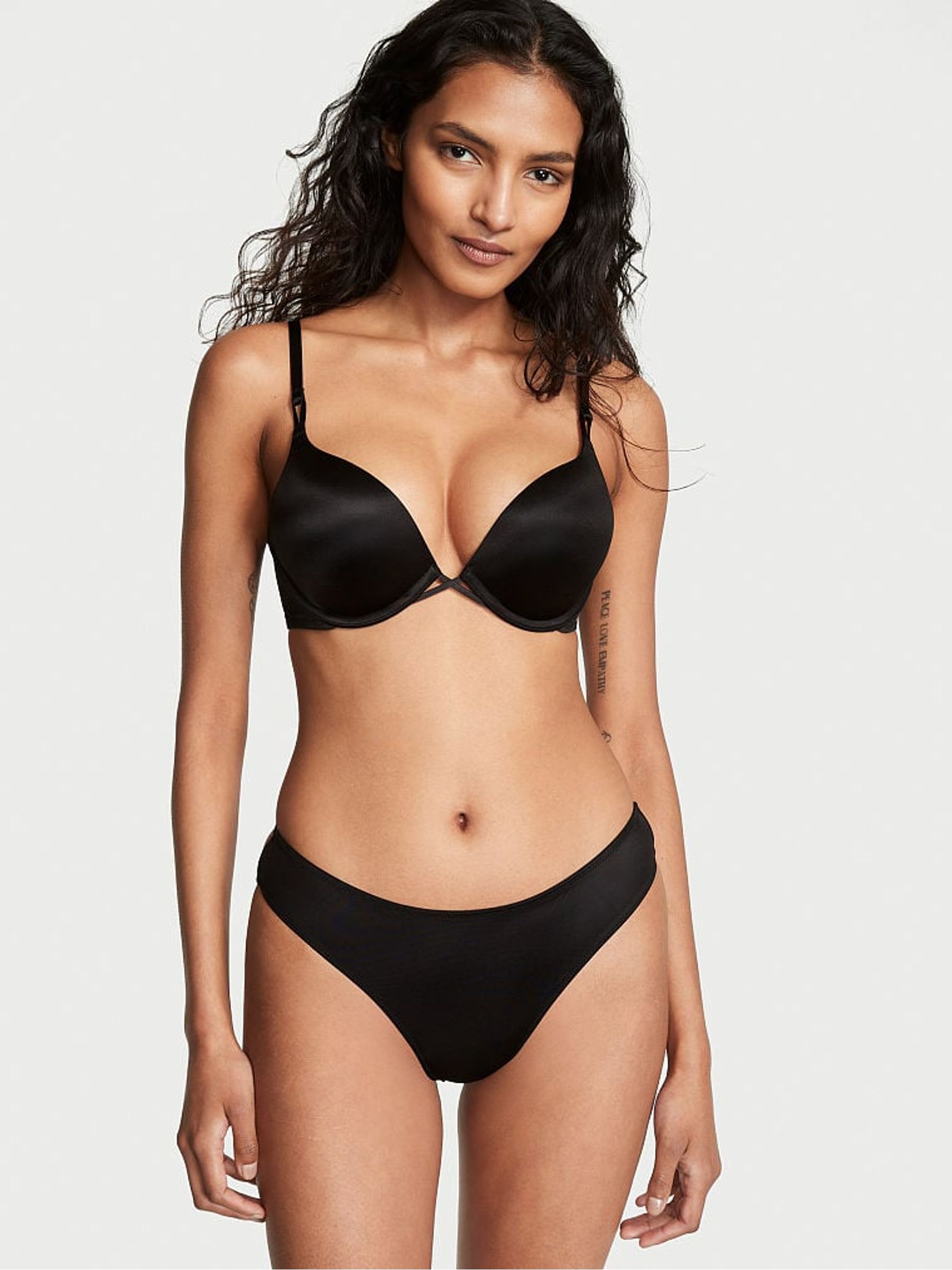 Black Smooth Thong Knickers - Image 1 of 3