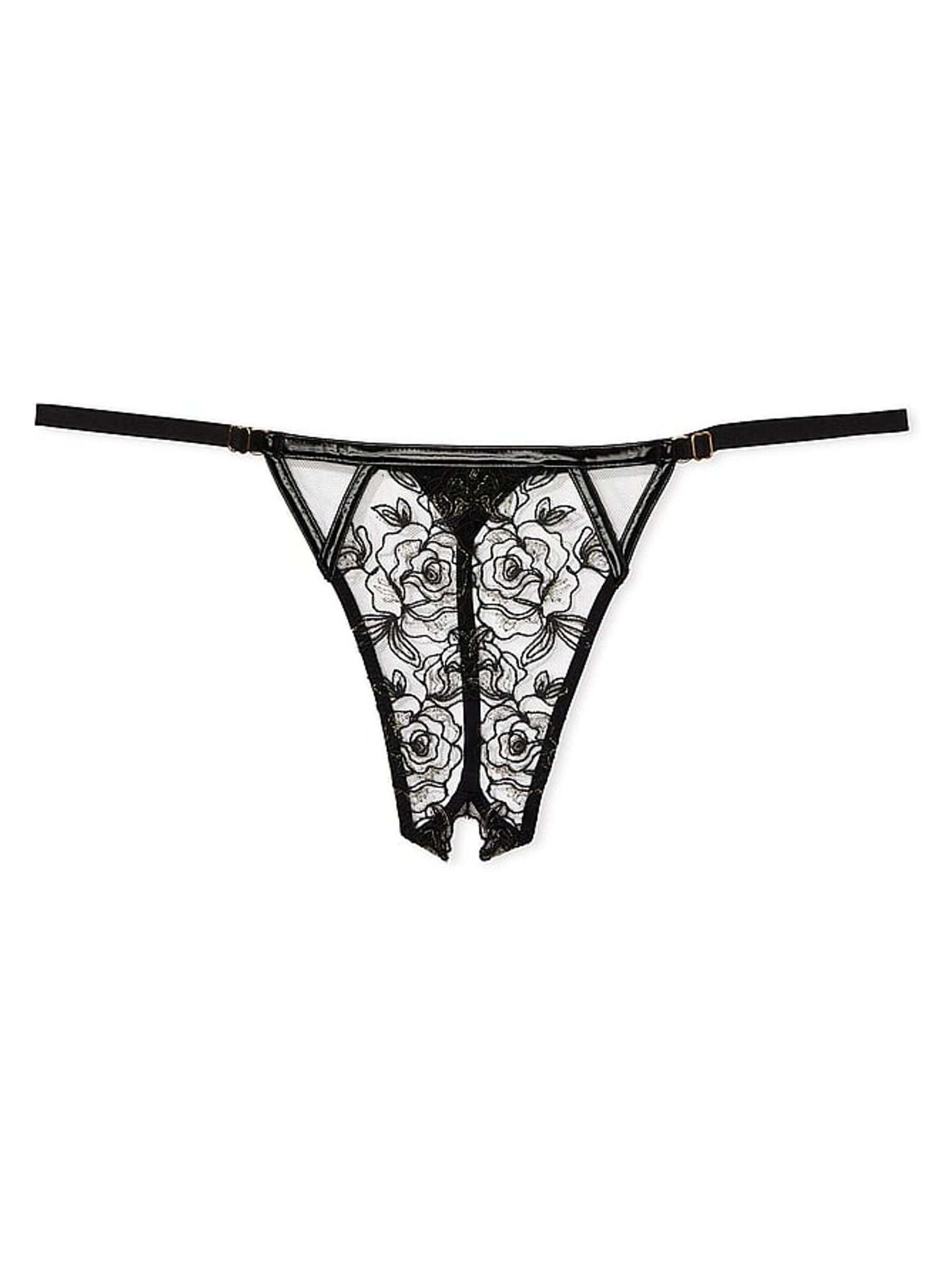Black Patent Leather G String Knickers - Image 3 of 4