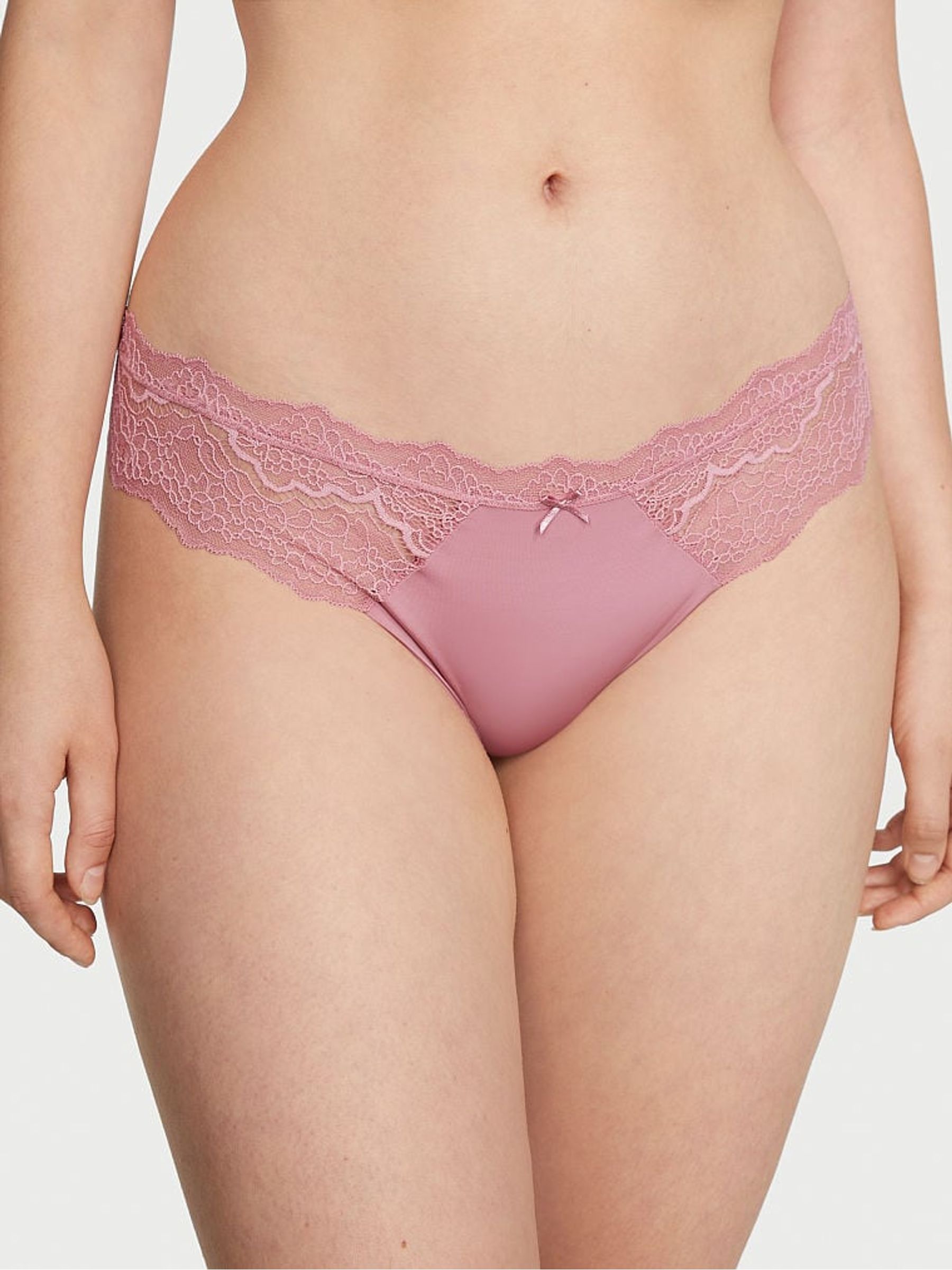 Dusk Mauve Pink Smooth Thong Knickers - Image 1 of 1