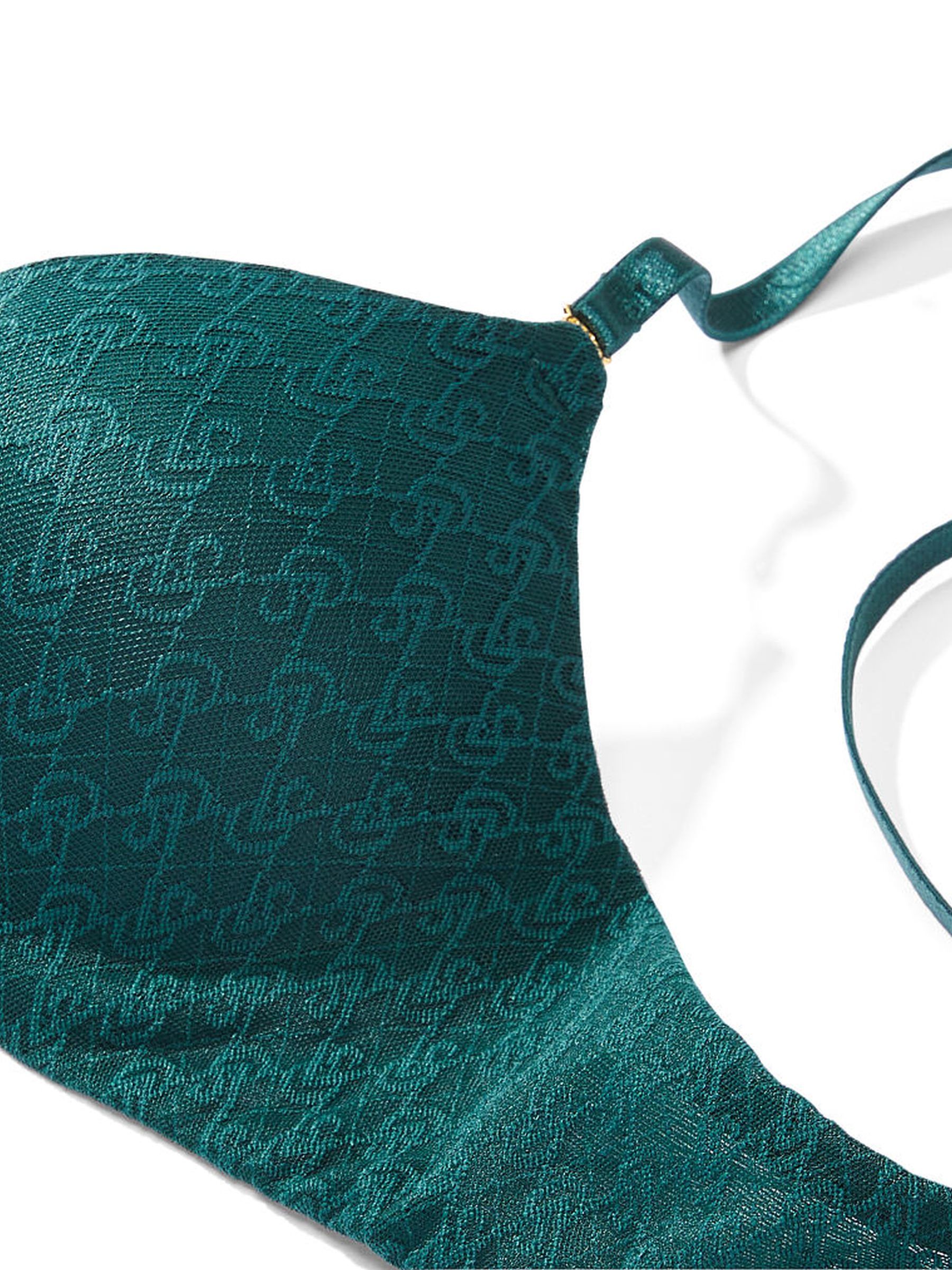 Black Ivy Green Lace Icon Push Up Demi Bra - Image 1 of 3