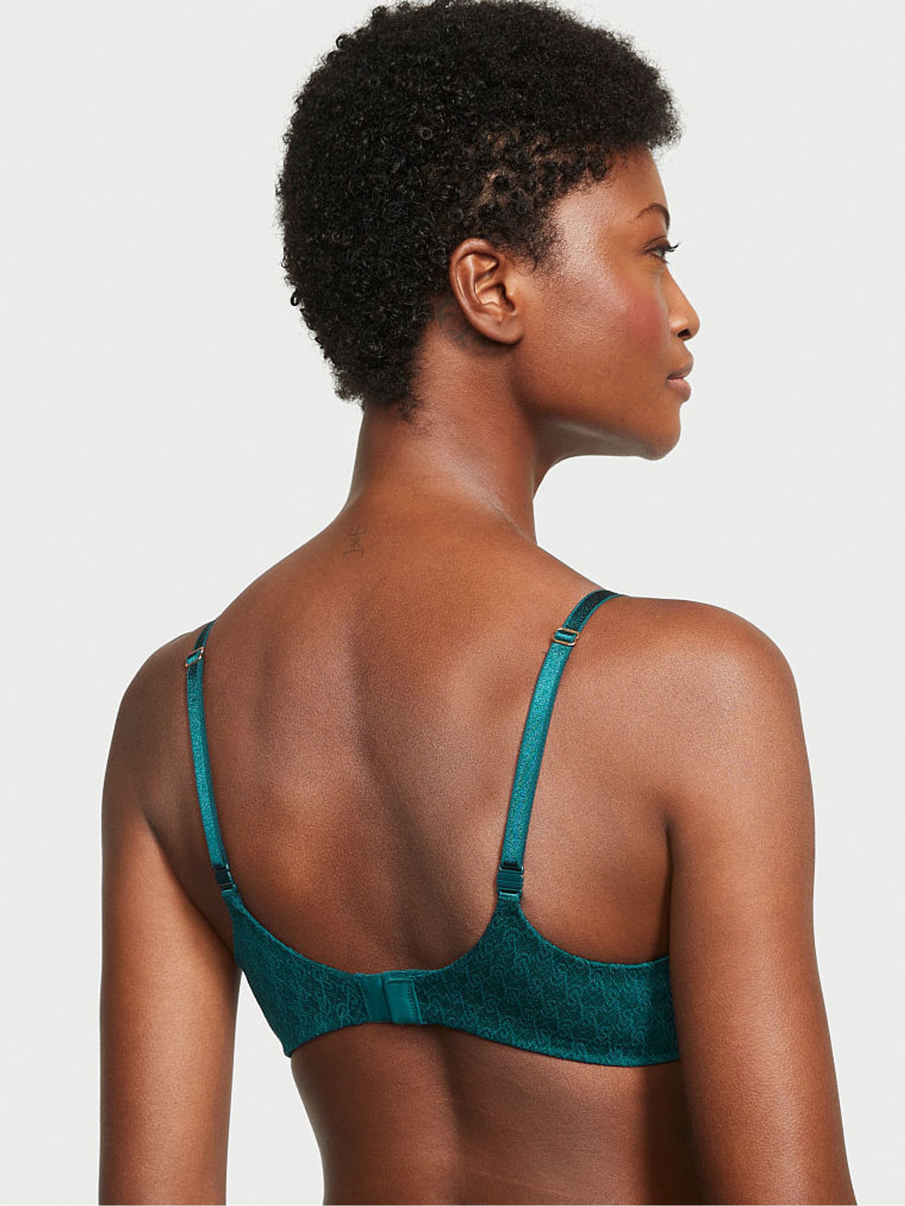Black Ivy Green Lace Icon Push Up Demi Bra - Image 2 of 3