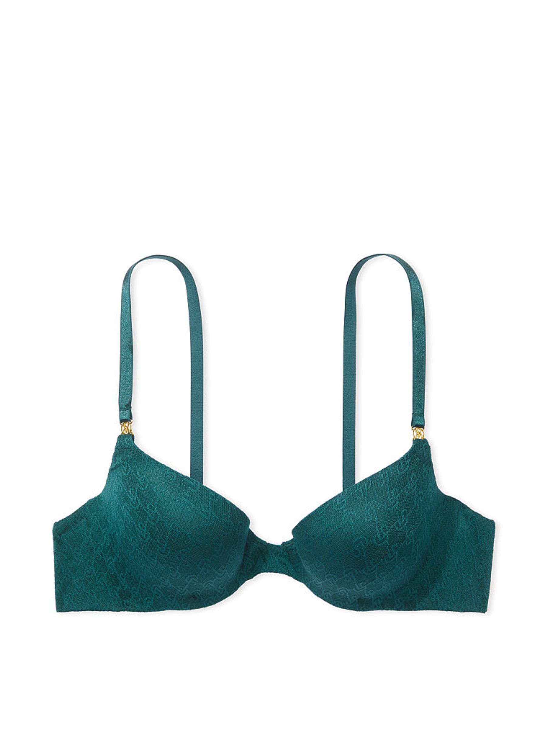 Black Ivy Green Lace Icon Push Up Demi Bra - Image 3 of 3
