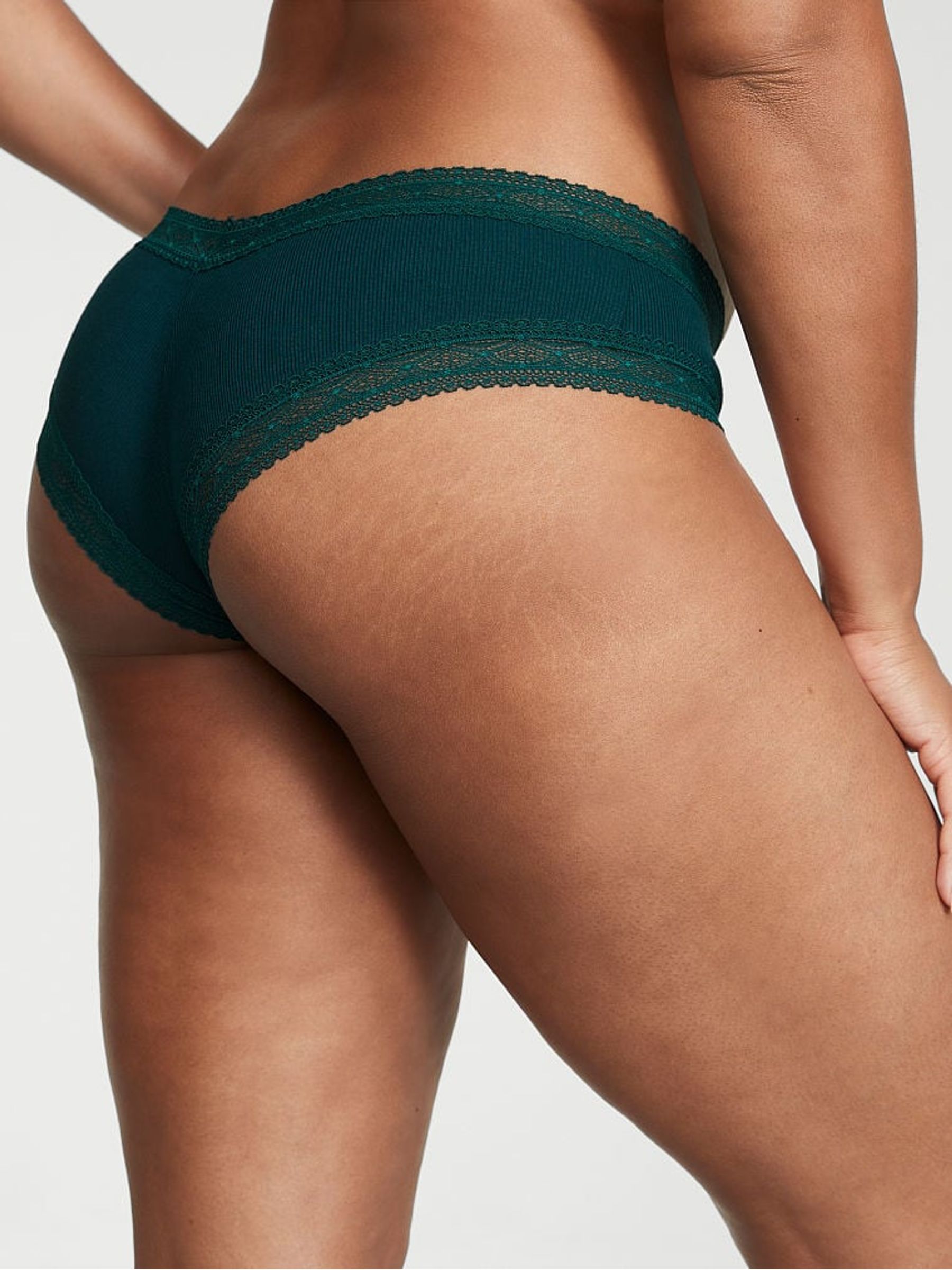 Black Ivy Green Geo Cheeky Lace Waist Knickers - Image 2 of 3