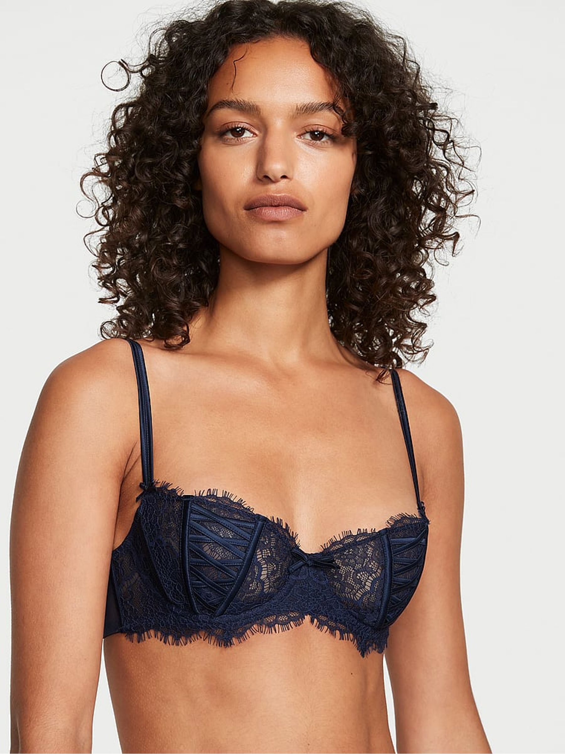 Ensign Navy Blue Lace Unlined Balcony Bra - Image 1 of 1