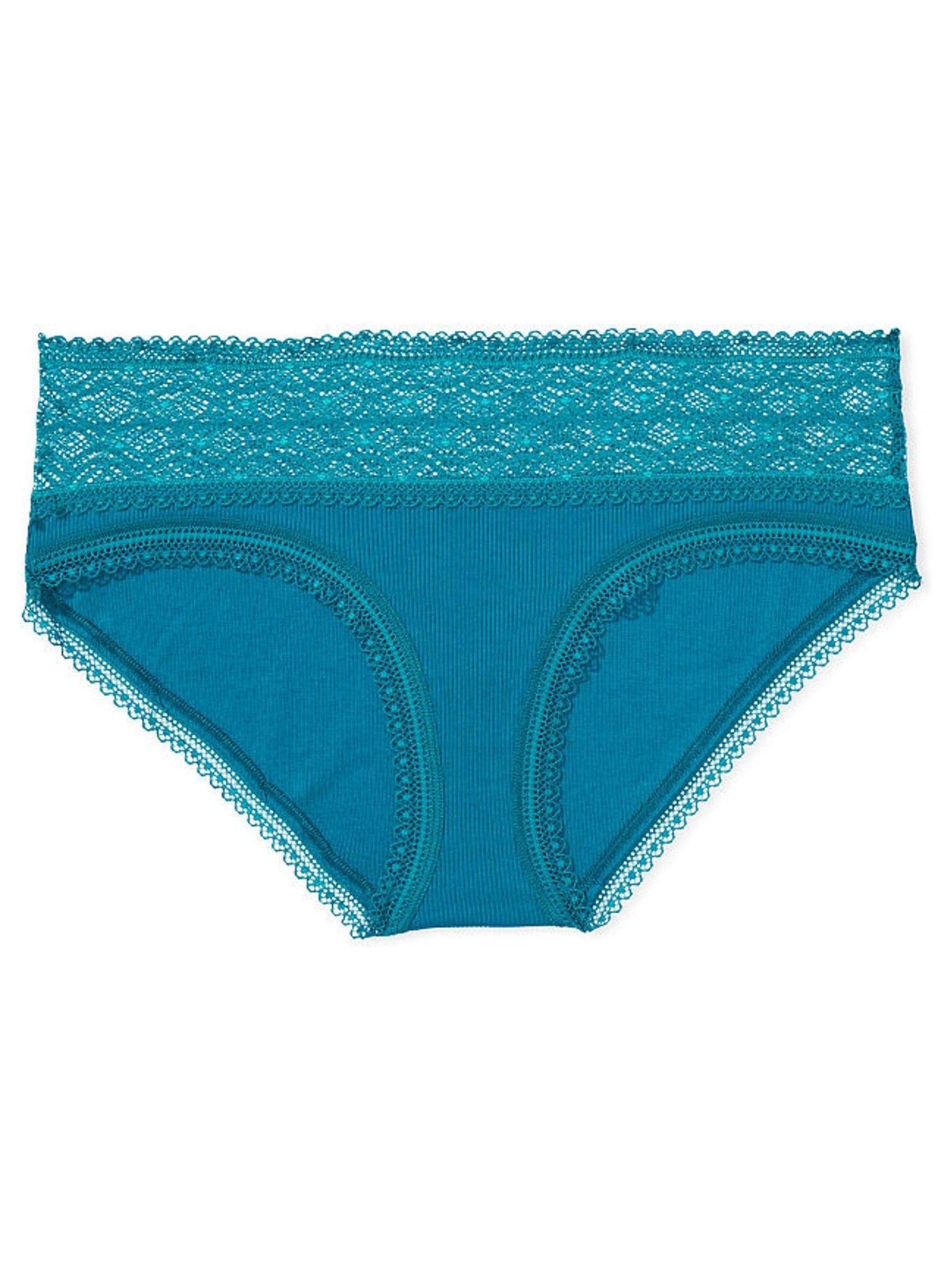 Evening Tide Blue Geo Hipster Lace Waist Knickers - Image 3 of 3