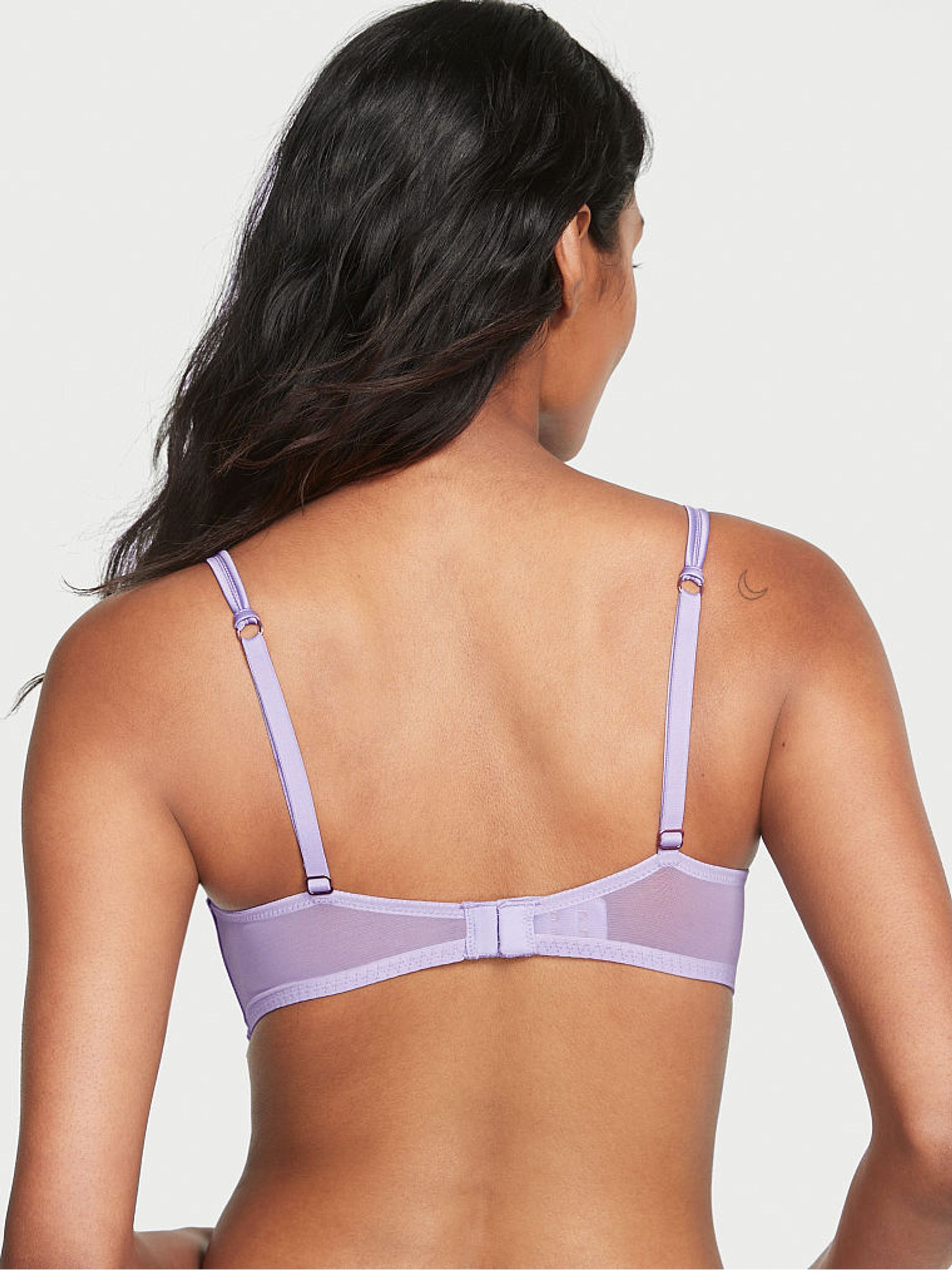 Star Lilac Purple Lace Unlined Balcony Bra - Image 2 of 4