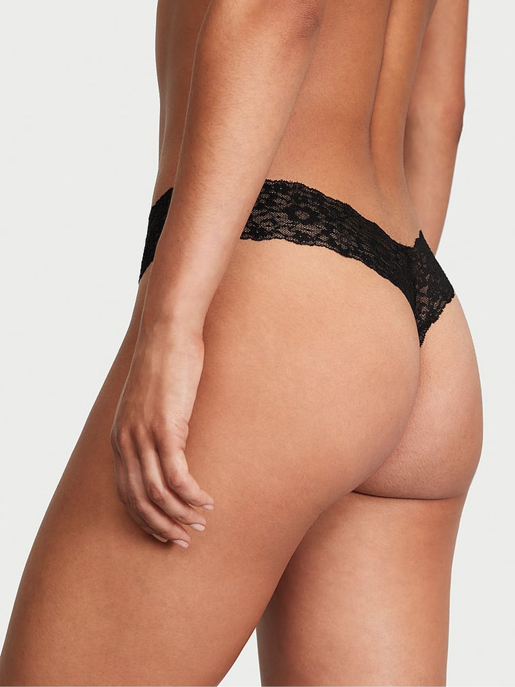 Purple/Black/Red/Pink/Leopard Thong 7 Pack Knickers - Image 4 of 4