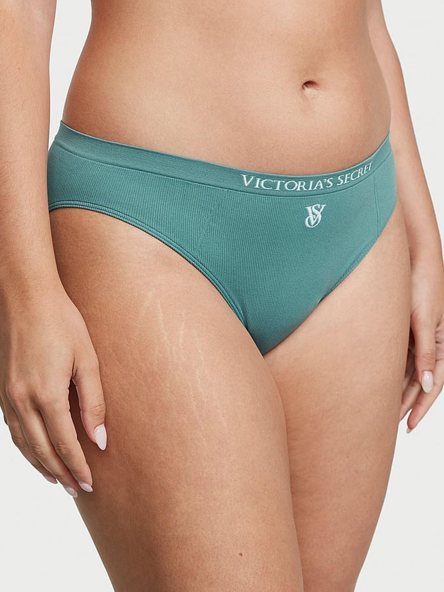 French Sage Green Smooth Bikini Knickers - Image 1 of 3