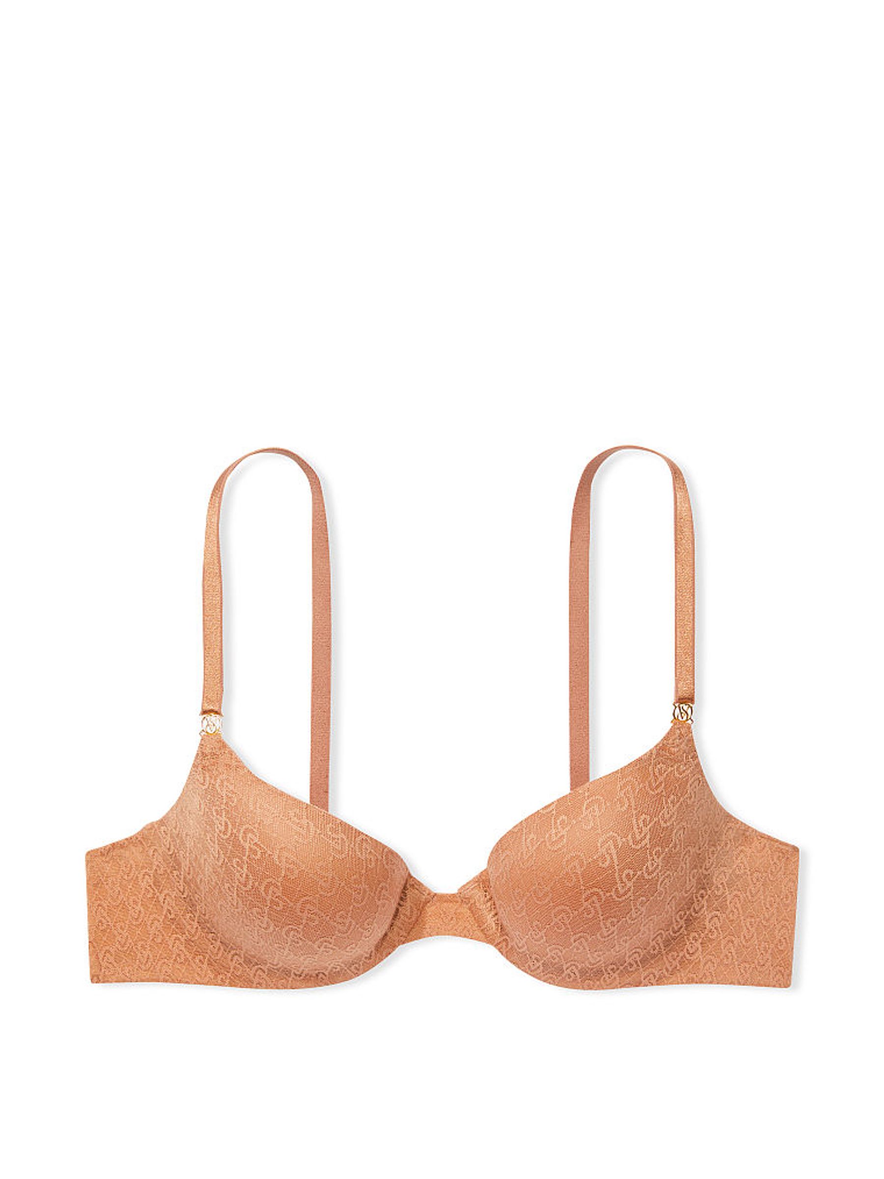 Toffee Nude Lace Icon Push Up Demi Bra - Image 3 of 4