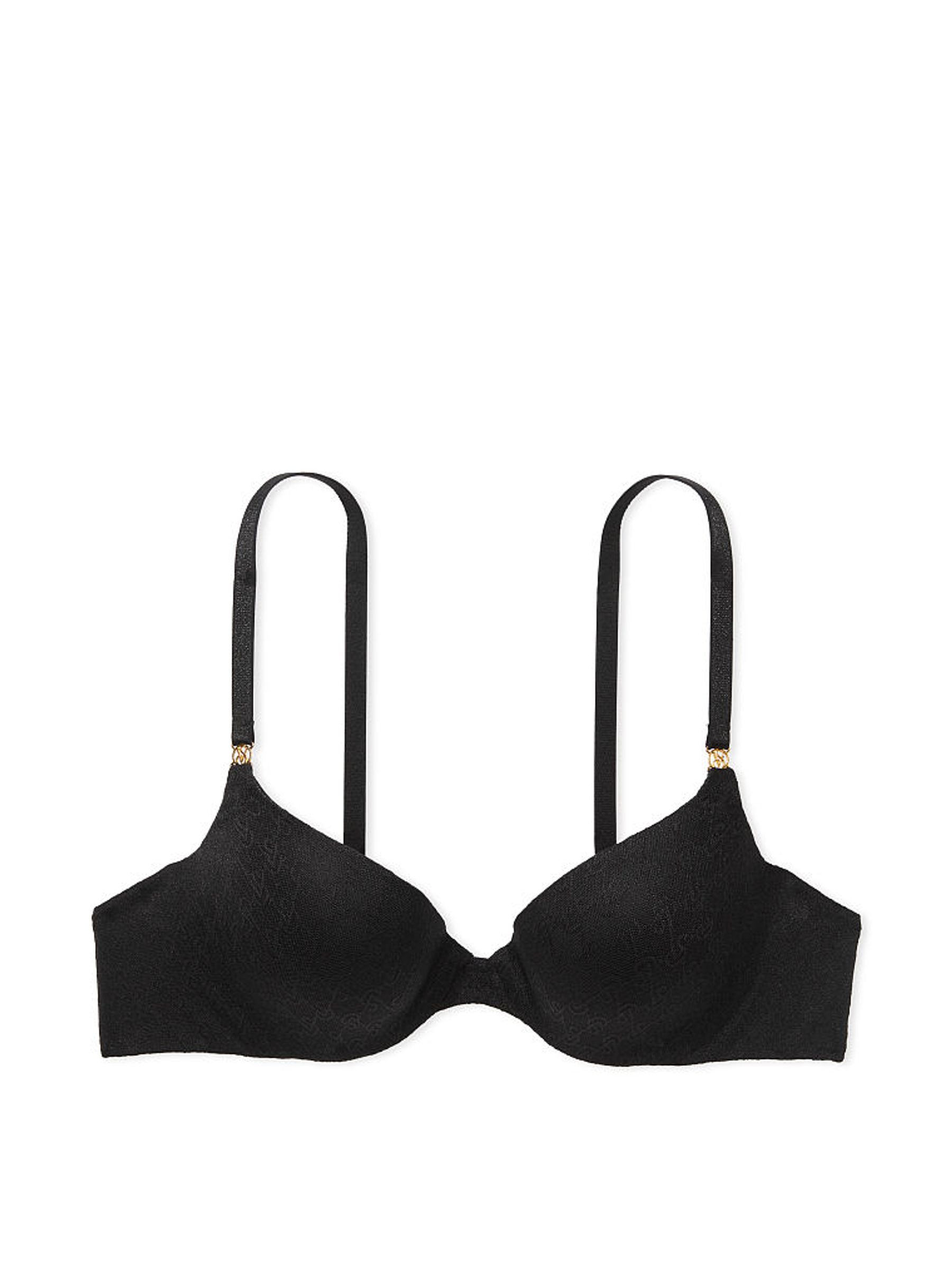 Black Lace Icon Push Up Demi Bra - Image 3 of 5