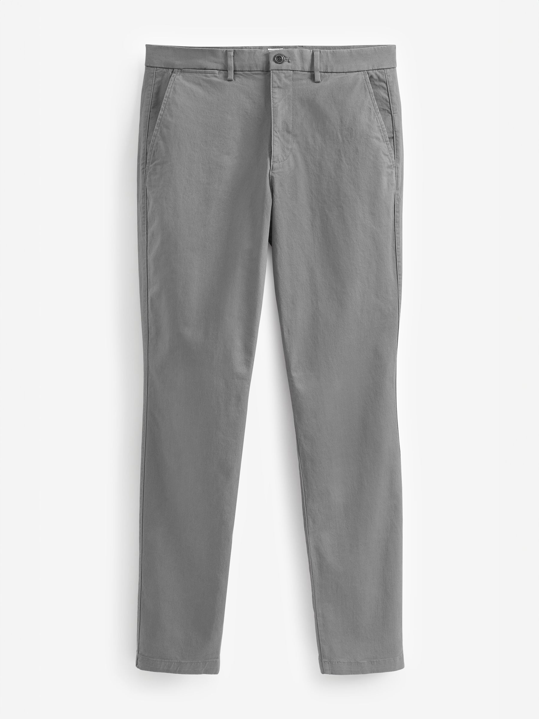 Grey Straight Taper Fit Essential Chinos - Image 4 of 4