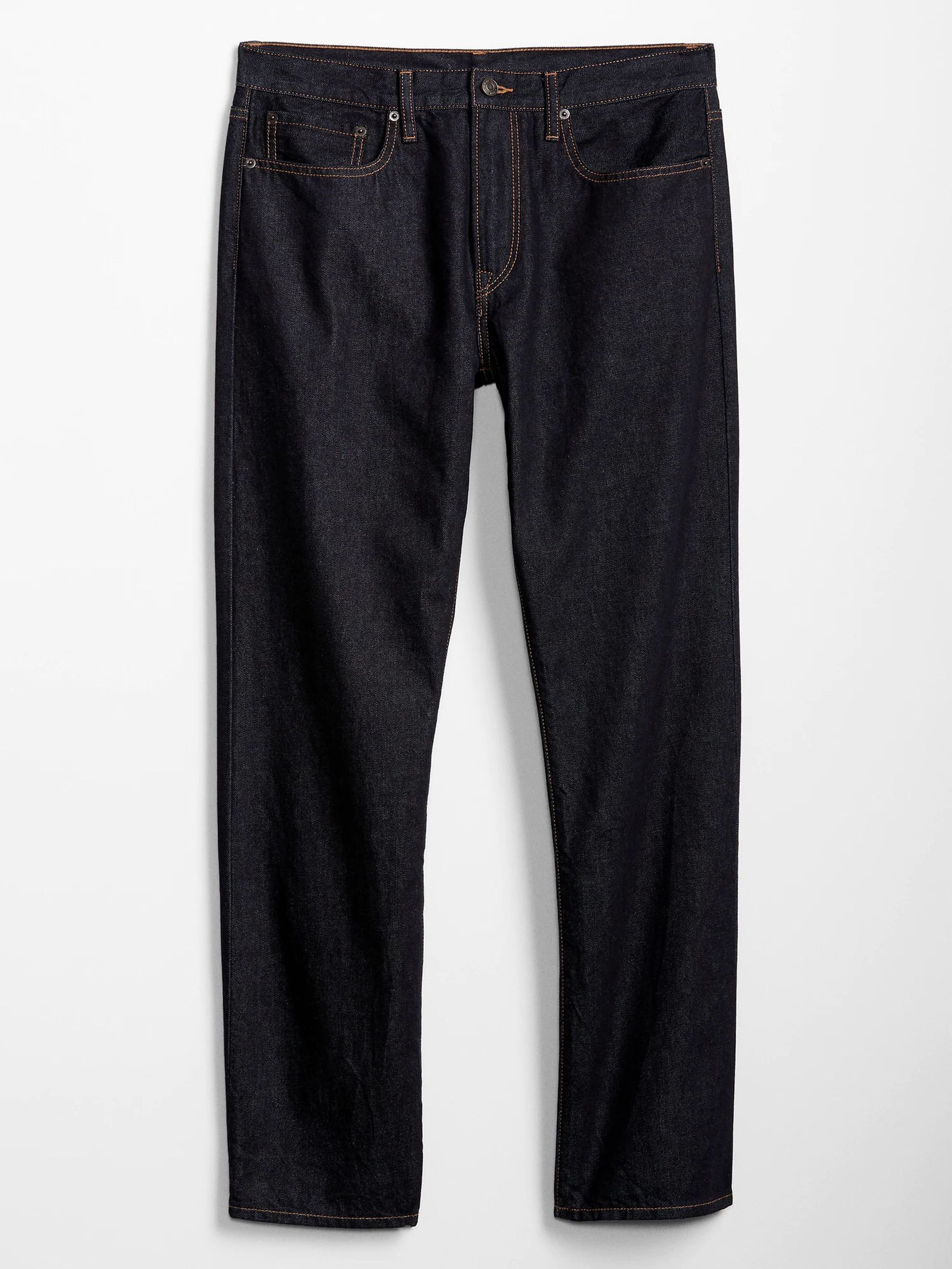Dark Indigo Blue Straight Fit Stretch Jeans - Image 2 of 2