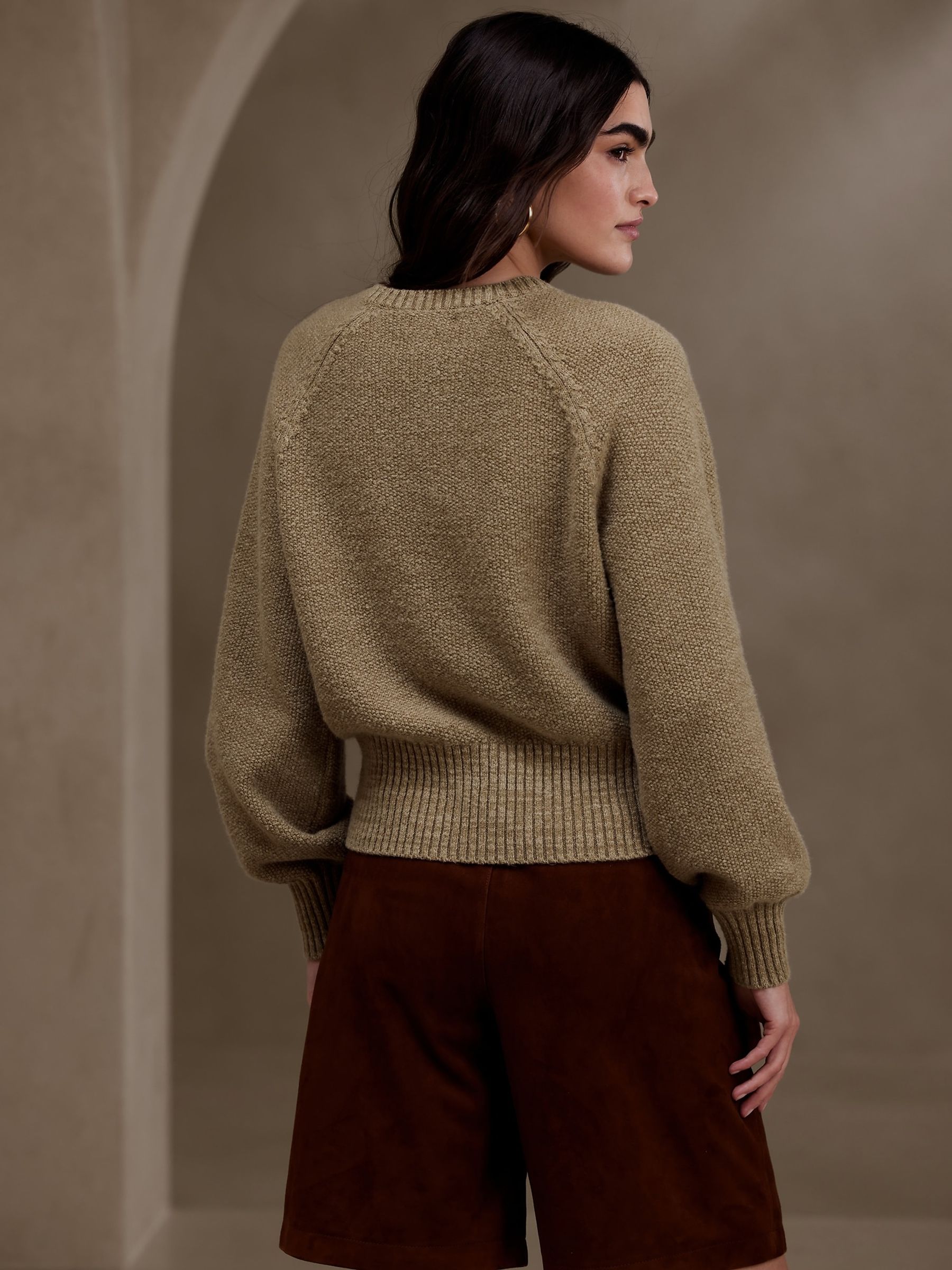 Banana Republic Brown Wadi Marled Jumper - Image 2 of 4