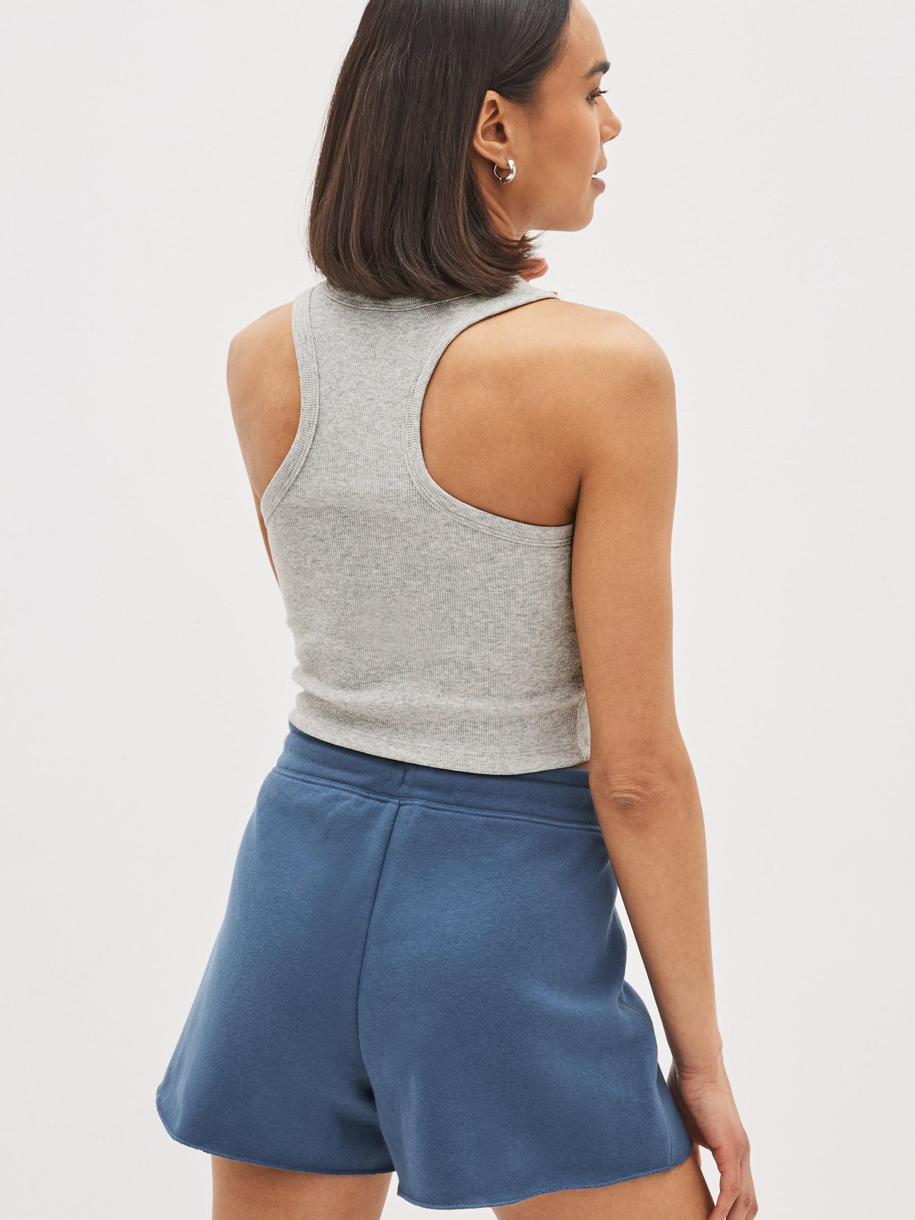 Grey Cropped Rib Tank Top - Image 2 of 4