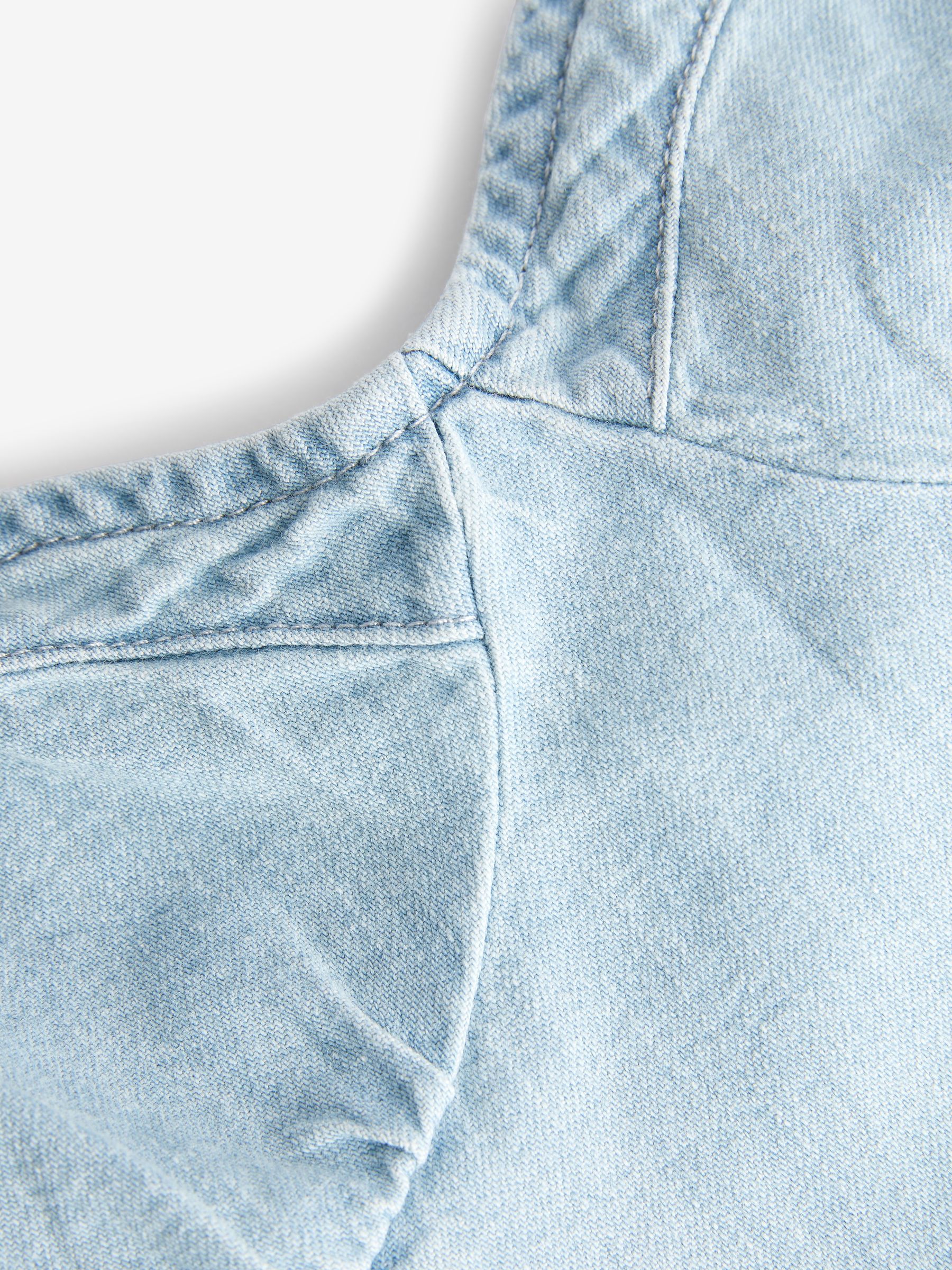 Blue Sweetheart Denim Sleeveless Mini Dress - Image 3 of 5