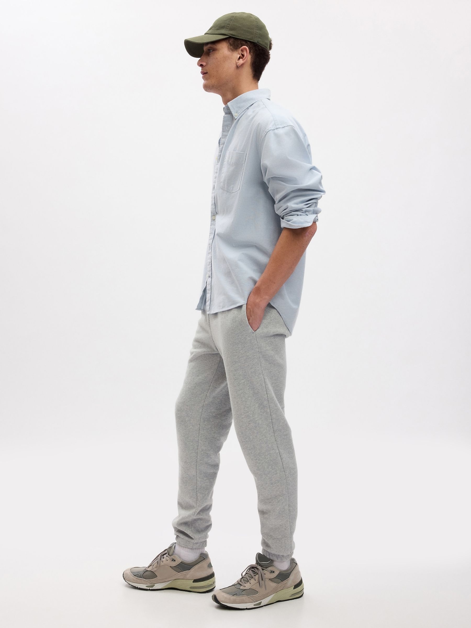 Grey Vintage Soft Fleece-Lined Joggers - Image 5 of 8
