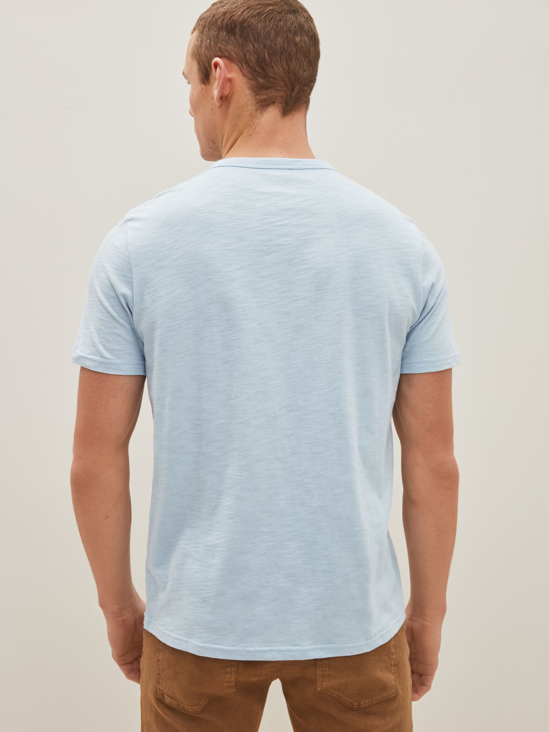 Light Blue Lived-In Henley Short Sleeve T-Shirt - Image 2 of 4