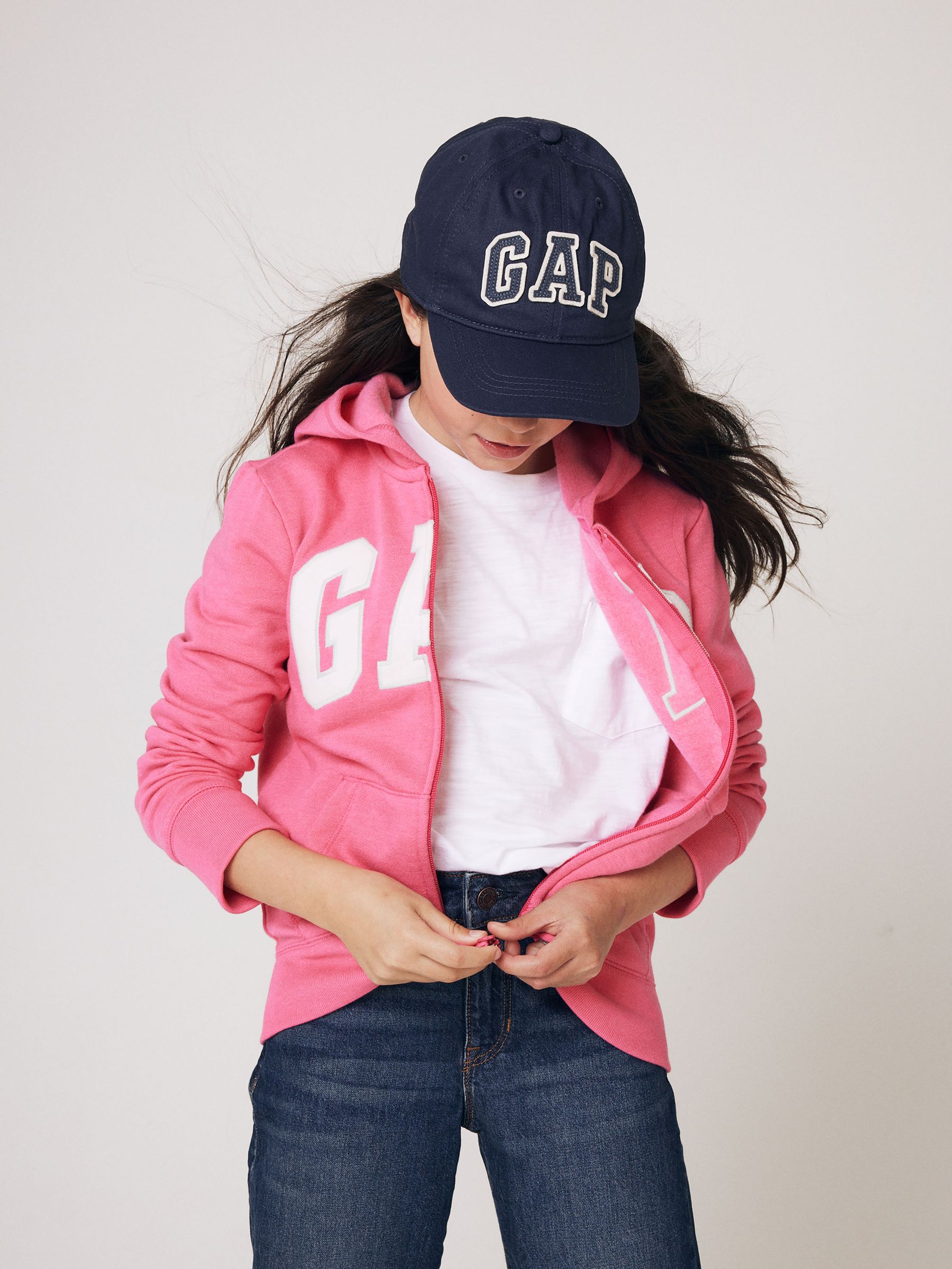 Pink Logo Zip Through Hoodie (4-13yrs) - Image 3 of 5