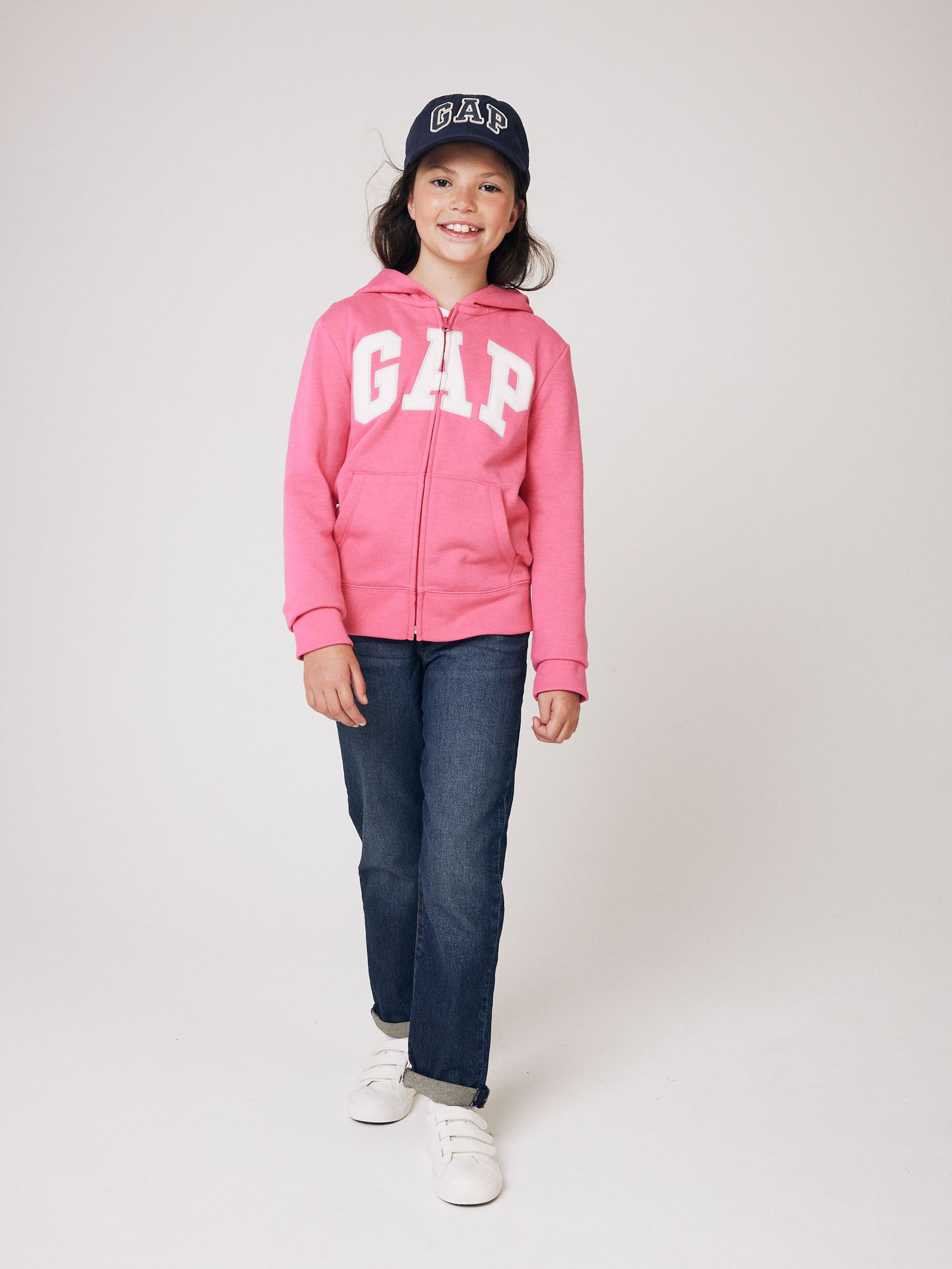 Pink Logo Zip Through Hoodie (4-13yrs) - Image 5 of 5