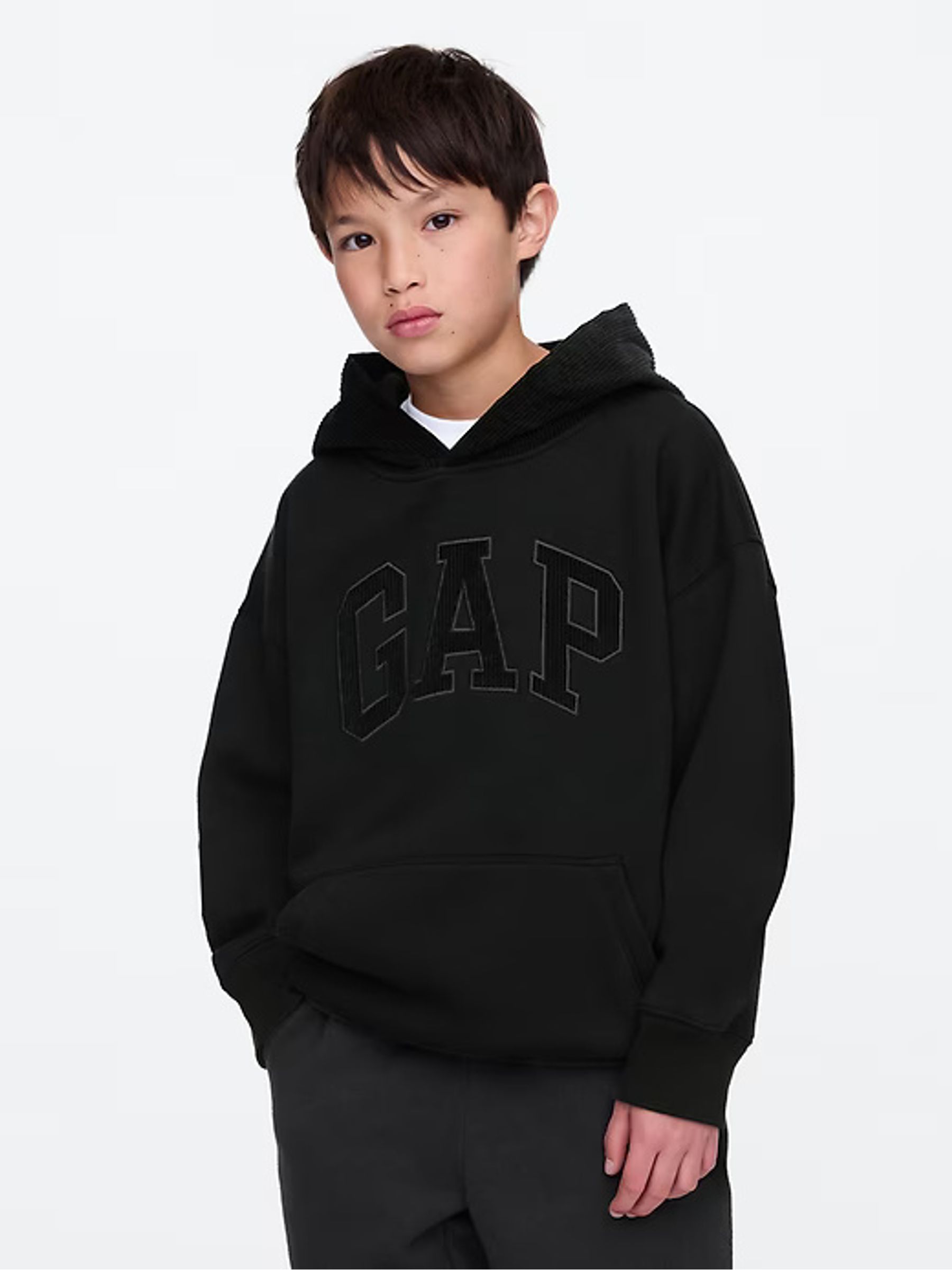 Black Logo Overhead Hoodie (4-13yrs) - Image 5 of 10