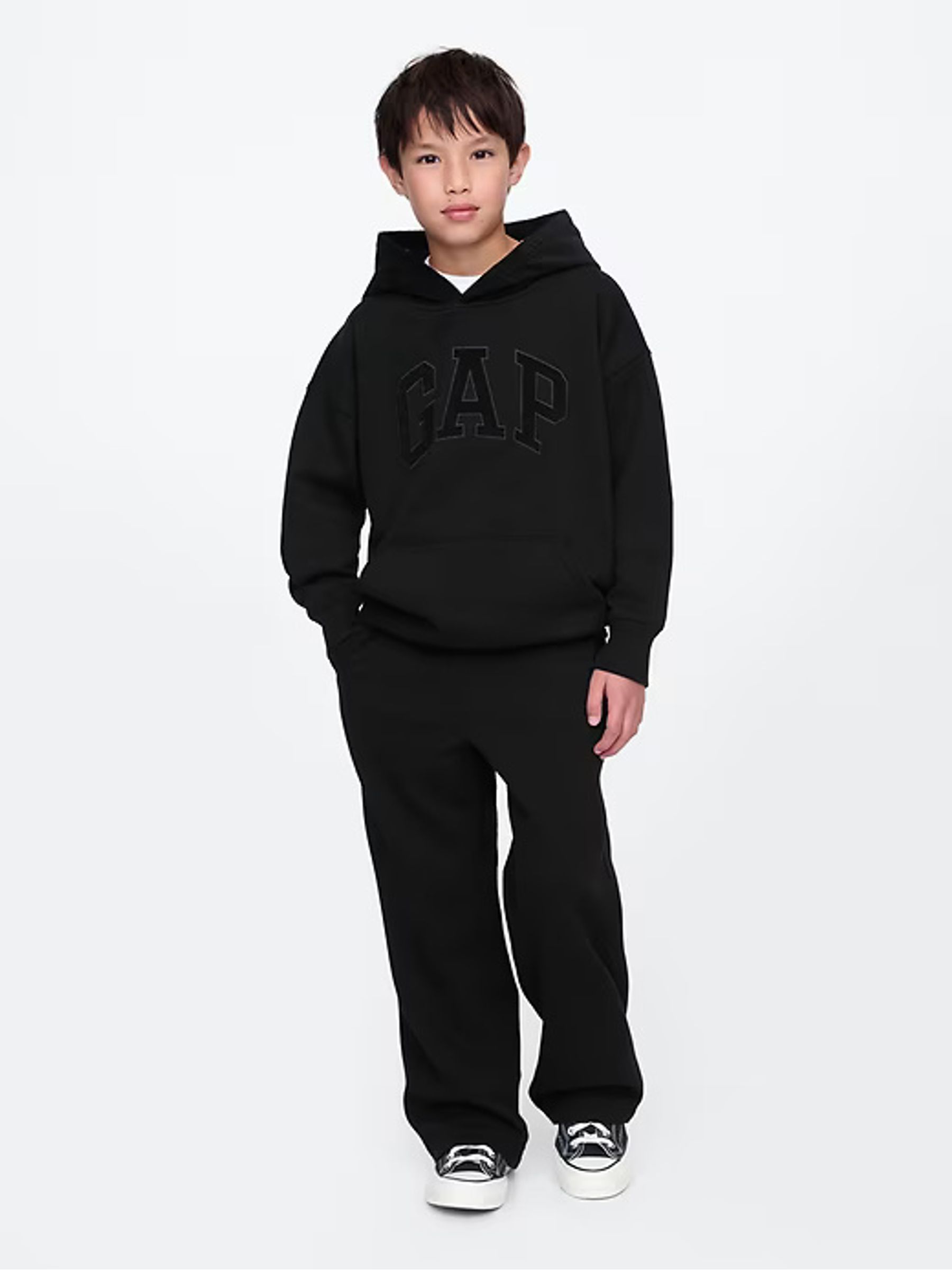 Black Logo Overhead Hoodie (4-13yrs) - Image 7 of 10
