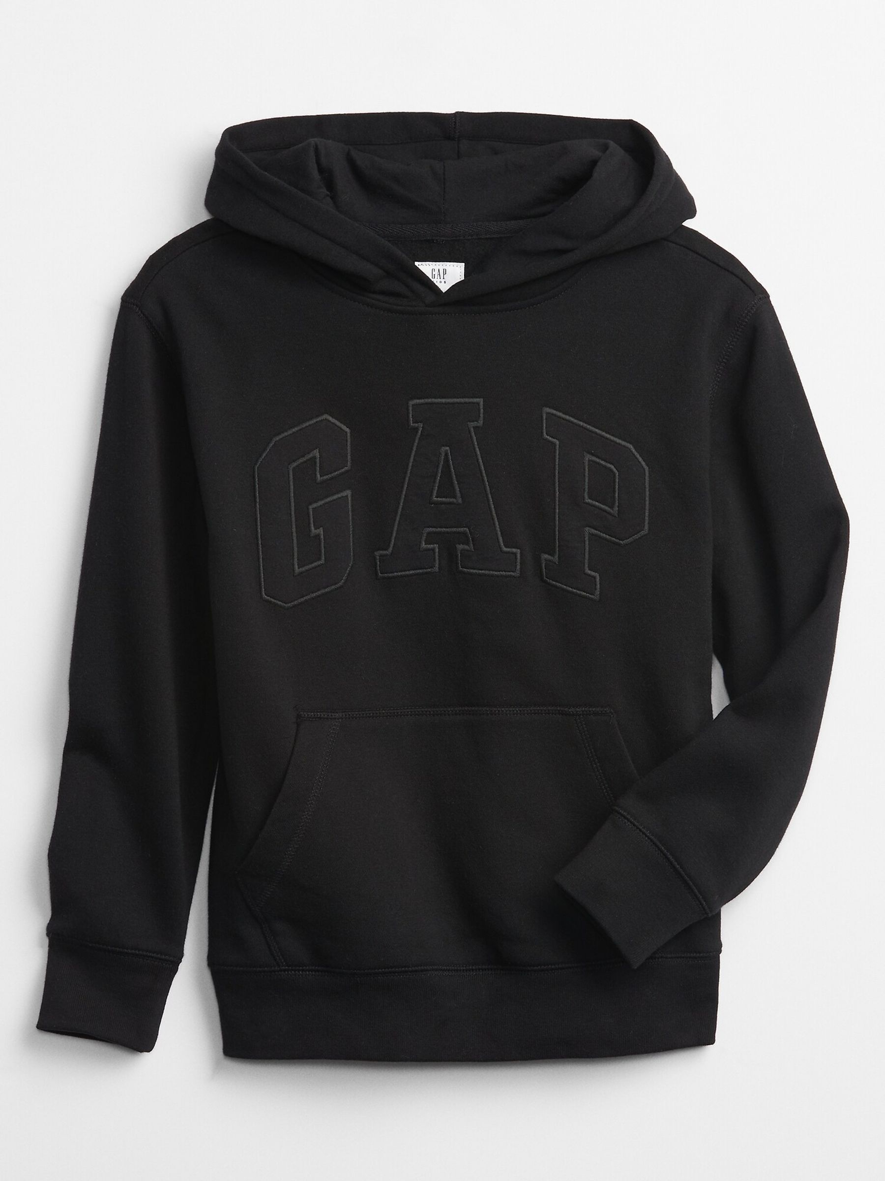Black Logo Overhead Hoodie (4-13yrs) - Image 9 of 10