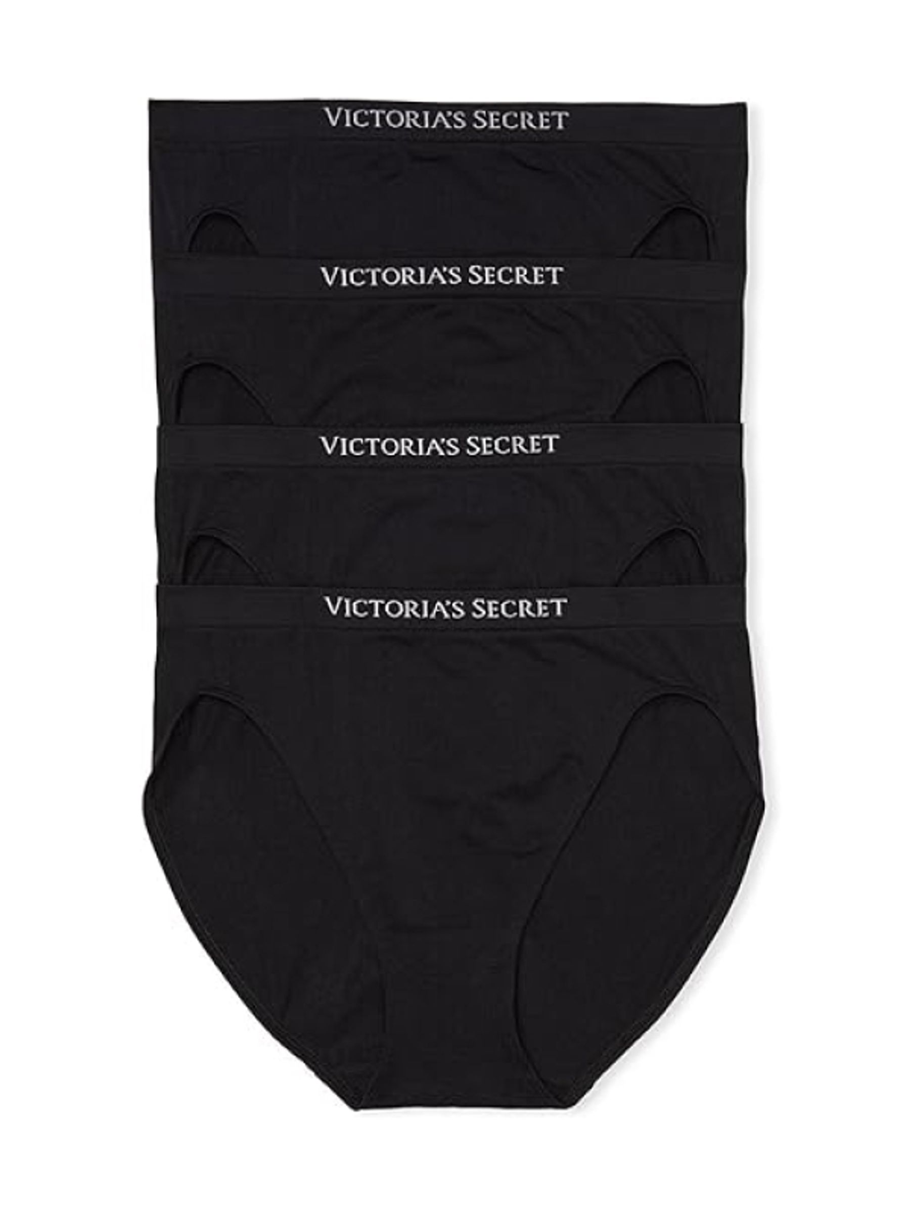 Black High Leg Logo 4 Pack Knickers - Image 1 of 1