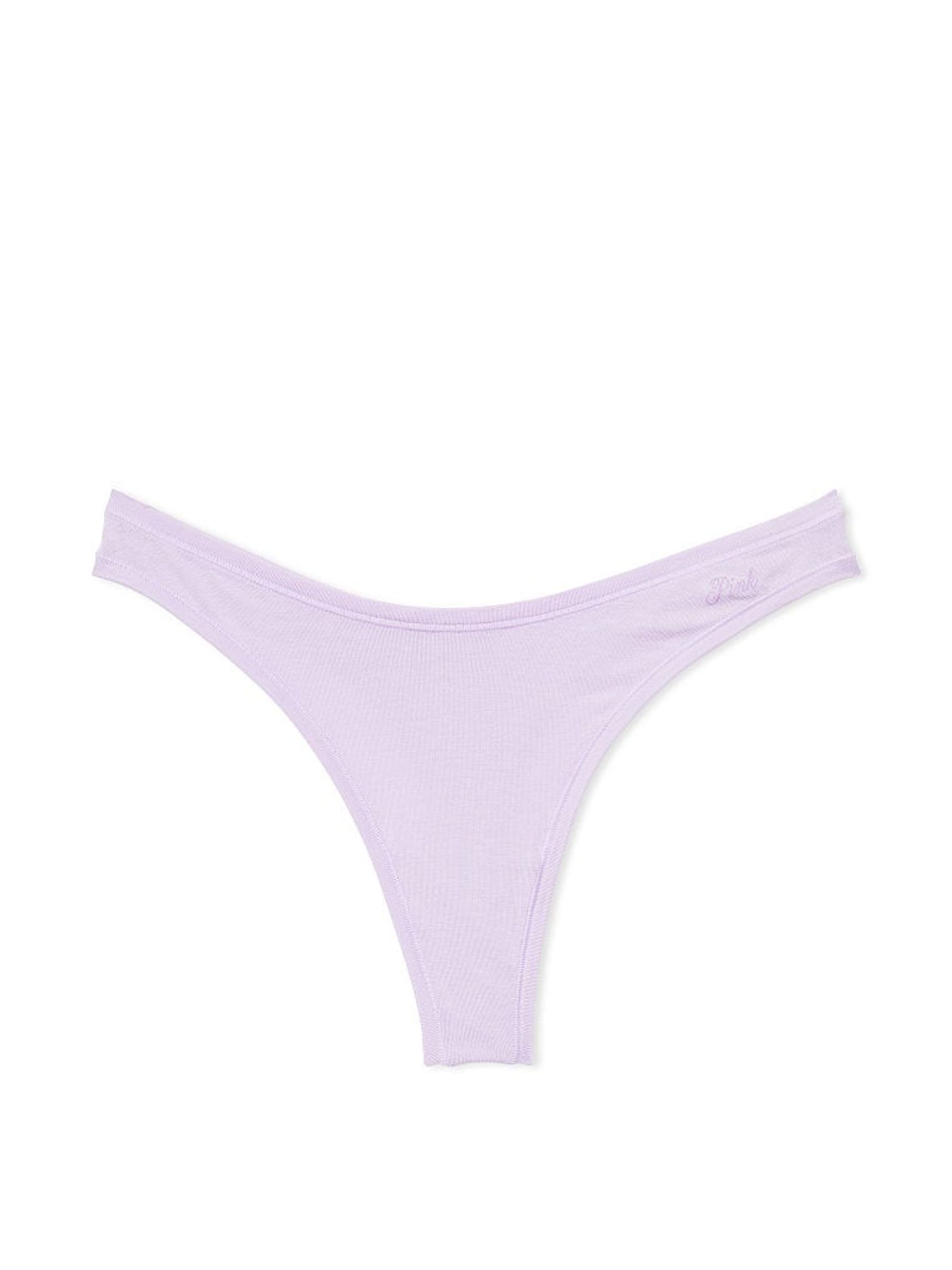 Pastel Lilac Purple Cotton Thong Knickers - Image 3 of 3 Pastel Lilac Purple Cotton Thong Knickers - Image 3 of 3
